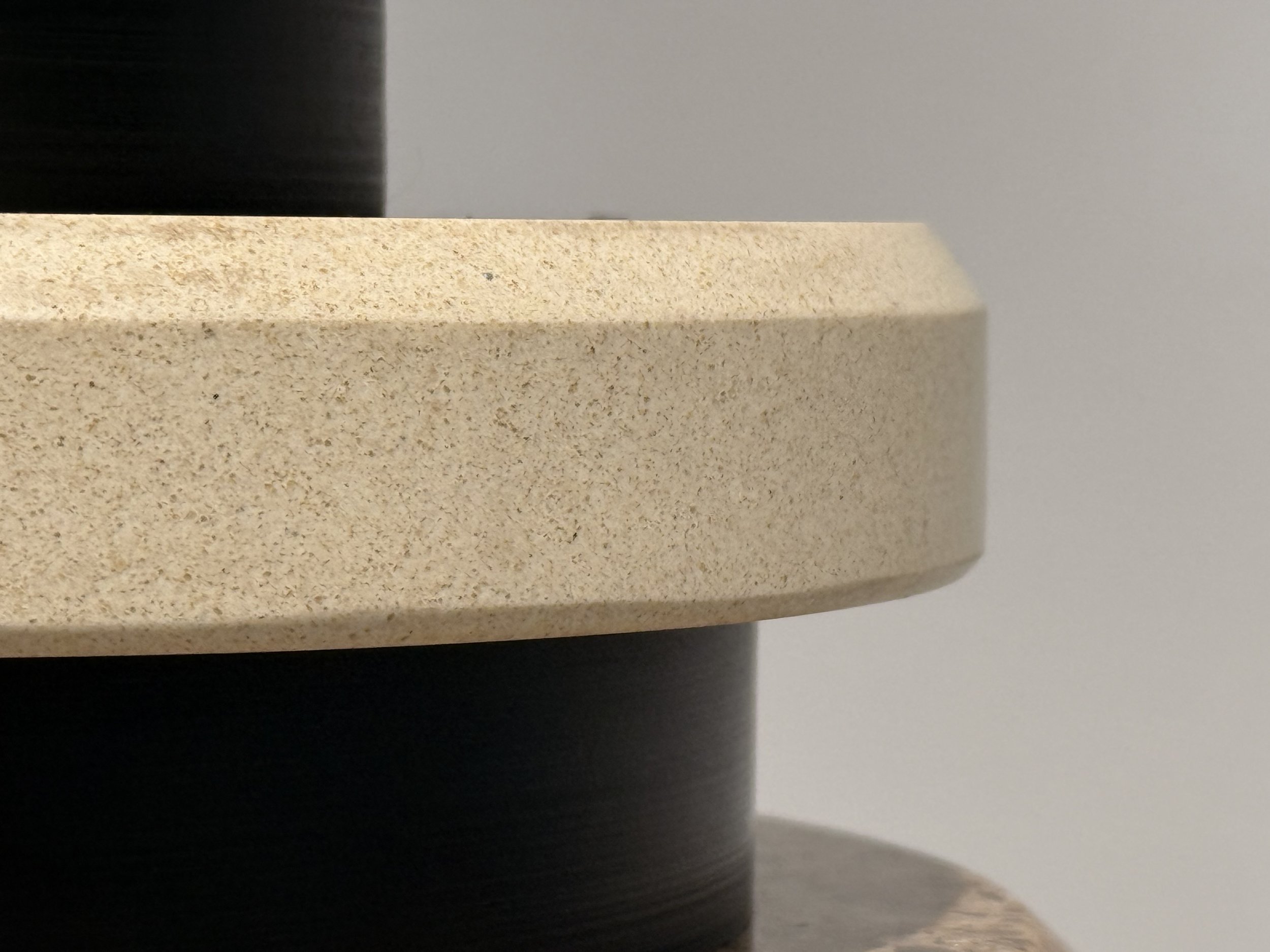 1/4 Bevel A subtle angled cut along the top edge. Adds a quiet detail that catches the light without drawing too much attention.