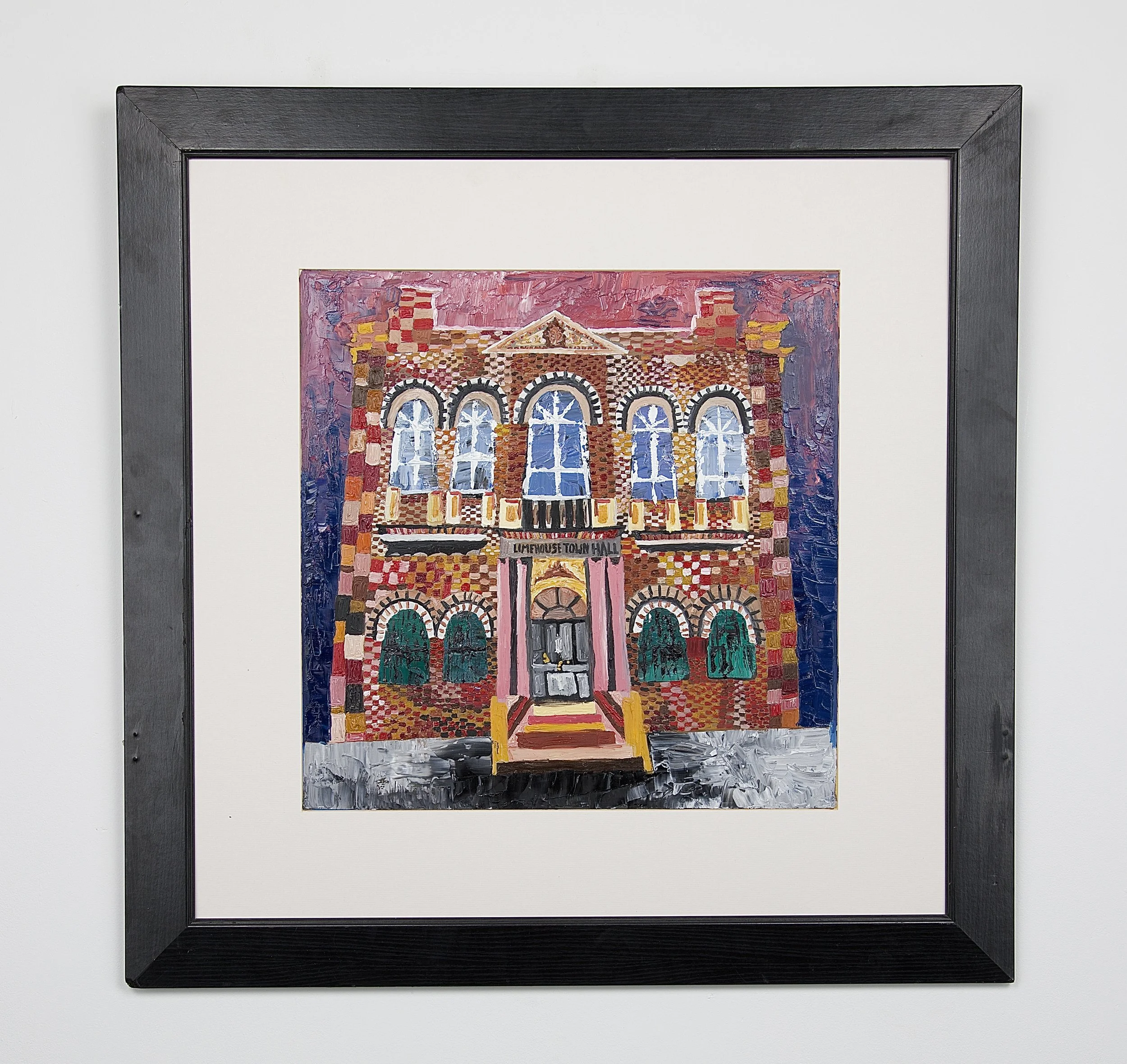 Townhall  50 x 50cm  Oils on card