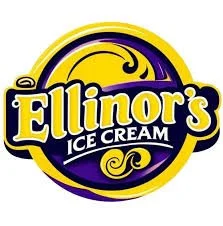Purple and Yellow Ellinors Ice Cream Logo
