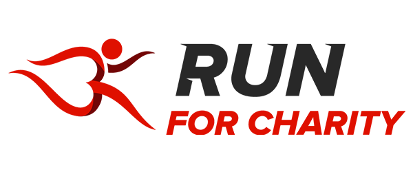 Run for Charity logo with stylised running figure in red