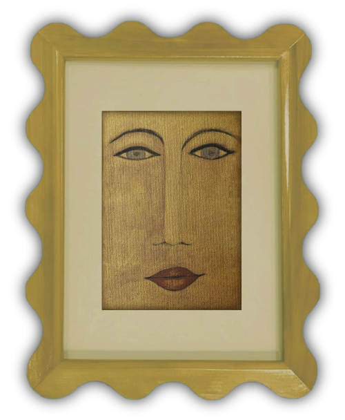 Rostro femenino, Pureza, acrílico sobre lienzo,  Daniza, 2025, arte contemporáneo figurativo latinoamericano.