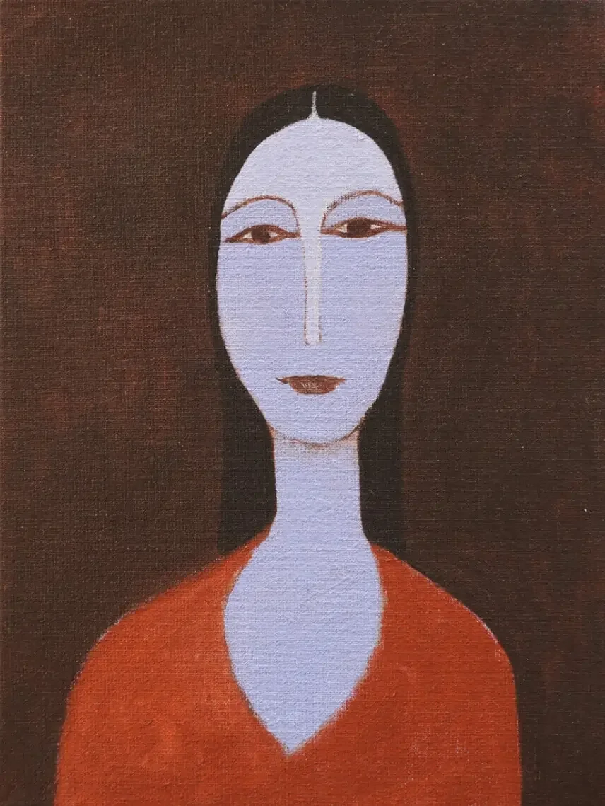 Retrato femenino, Luz, acrílico sobre lienzo, Daniza, 2026, arte contemporáneo figurativo latinoamericano.