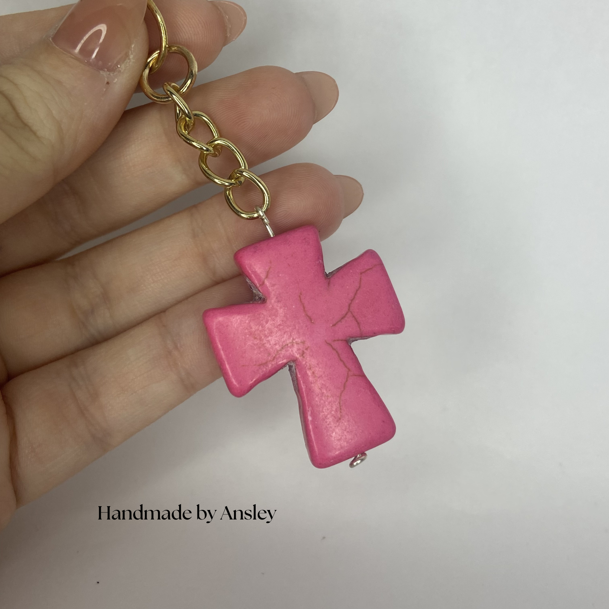 Vibrant Cross Keychain