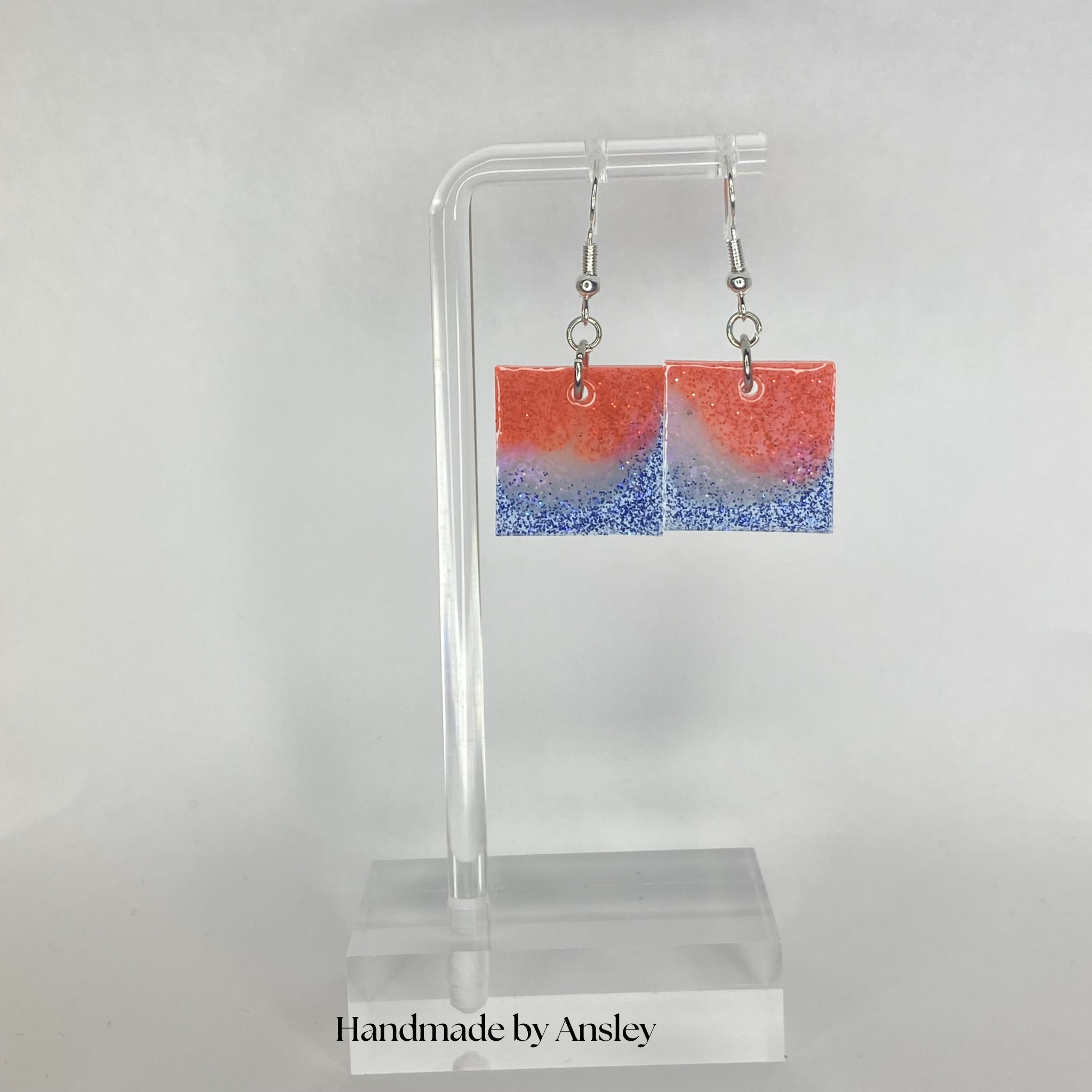 Patriotic Resin Sparkle Earrings