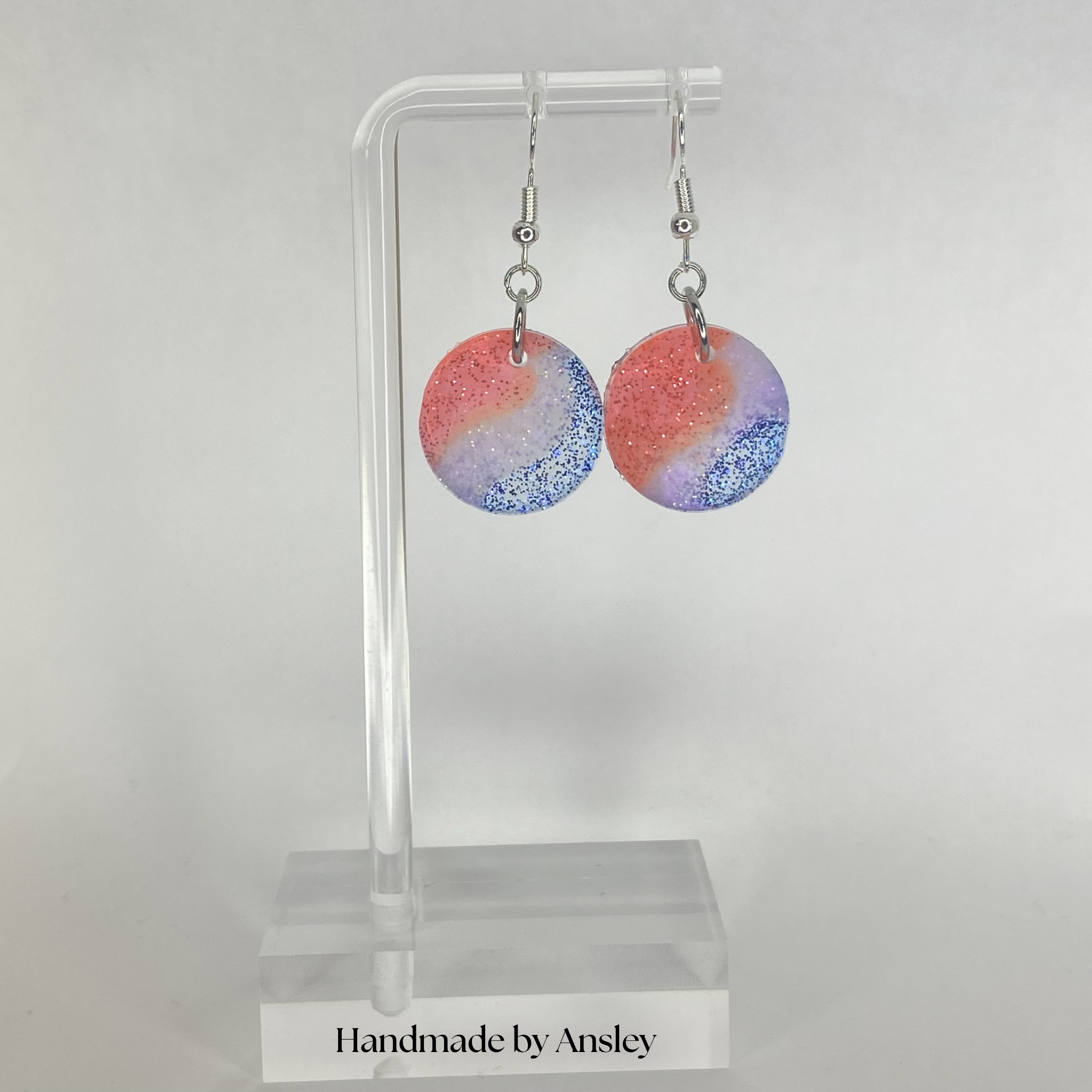 Red, White, and Blue Glitter Earrings
