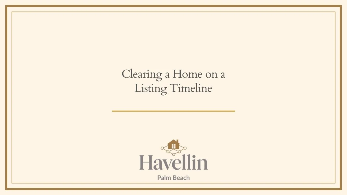 Clearing a Home on a Listing Timeline