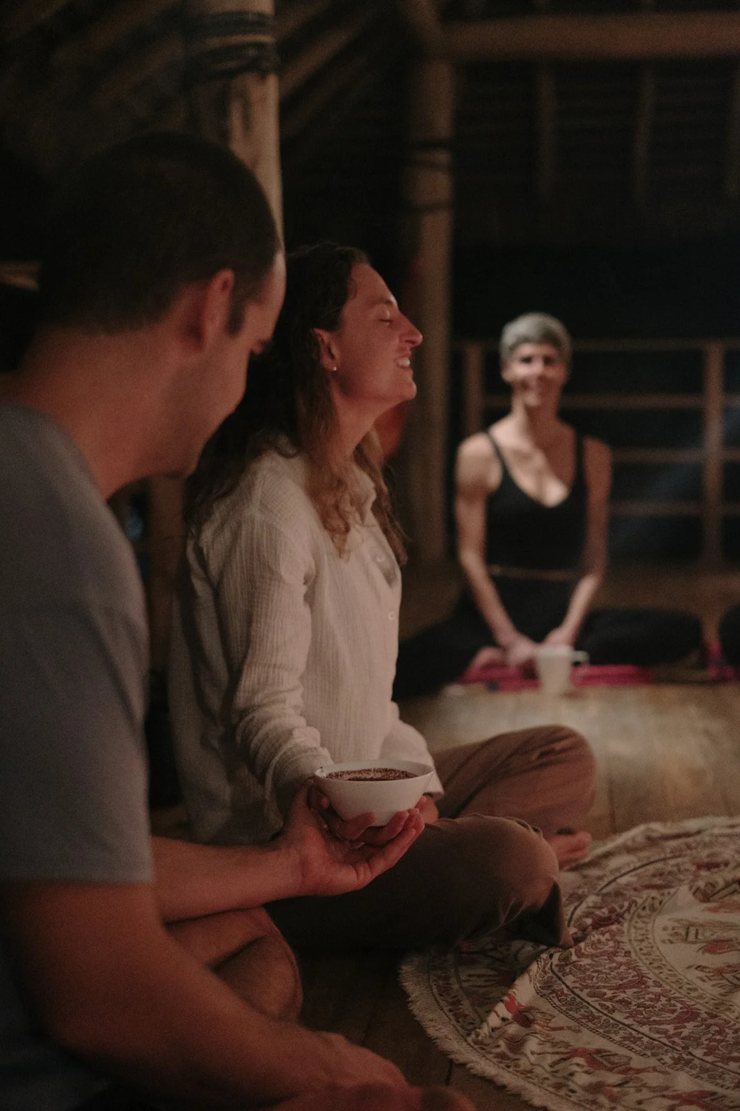 Cérémonie cacao lors d'une retraite au Mexique avec Namazé Yoga