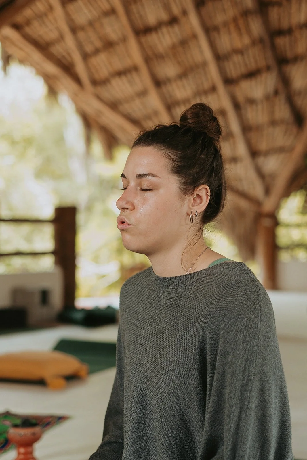 Rituel du Kambo avec Victoria lors d'une retraite de breathwork au Mexique