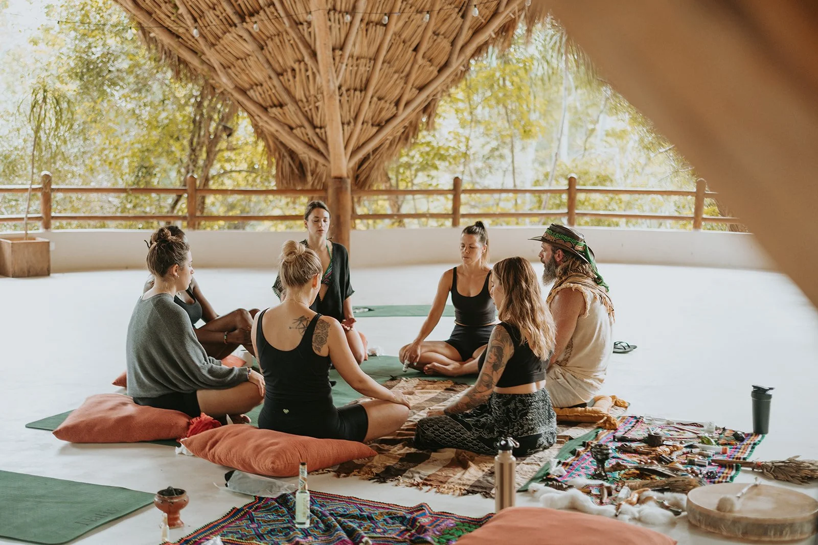 Rituel du Kambo avec Victoria lors d'une retraite de breathwork au Mexique
