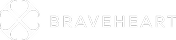 The Braveheart logo featuring a stylized heart with a flame and the word 'BRAVEHEART' next to it in white text on a black background.