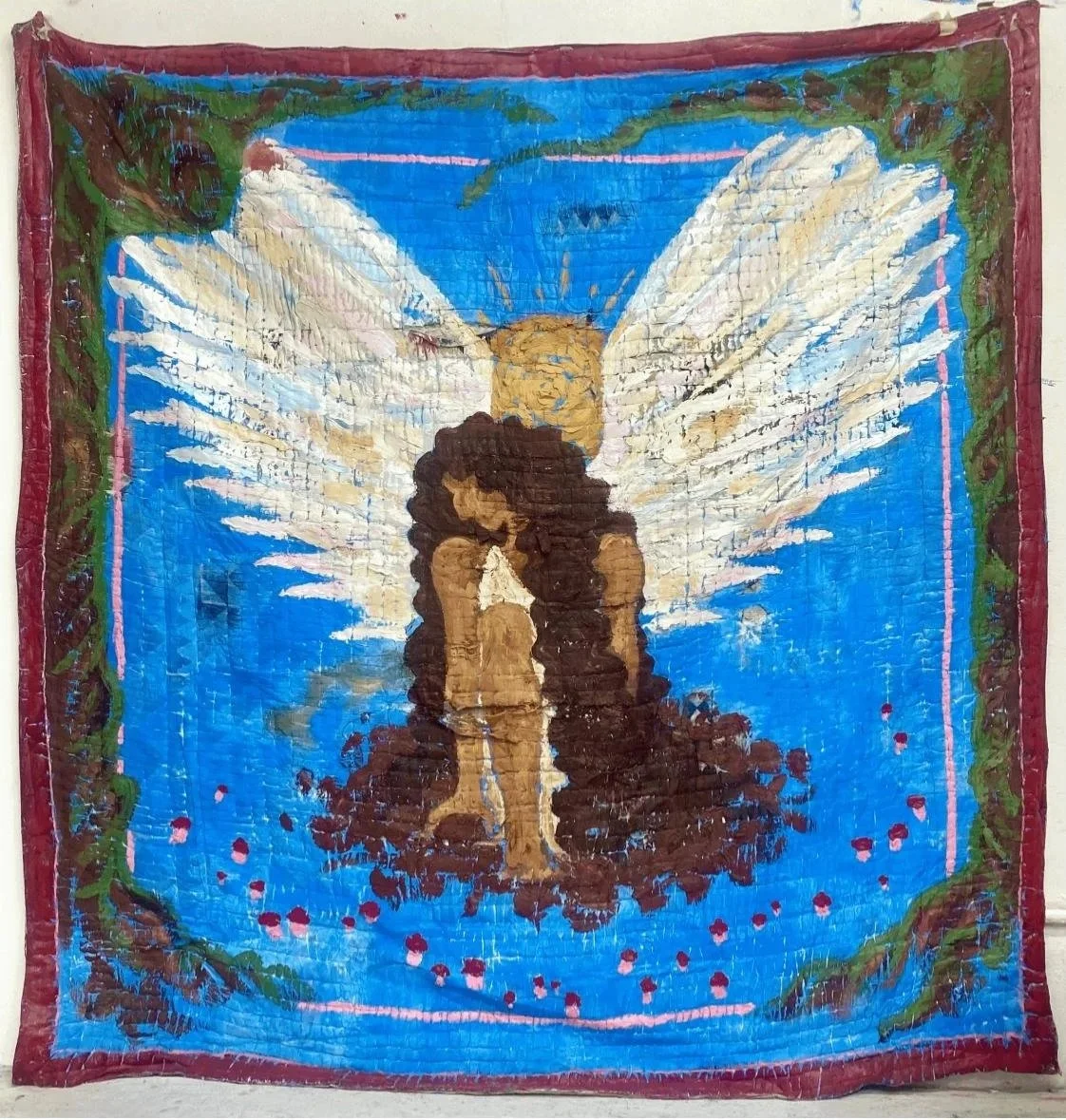 Clawed From the Earth | 2023 | Oil on quilt | 220 × 230 cm