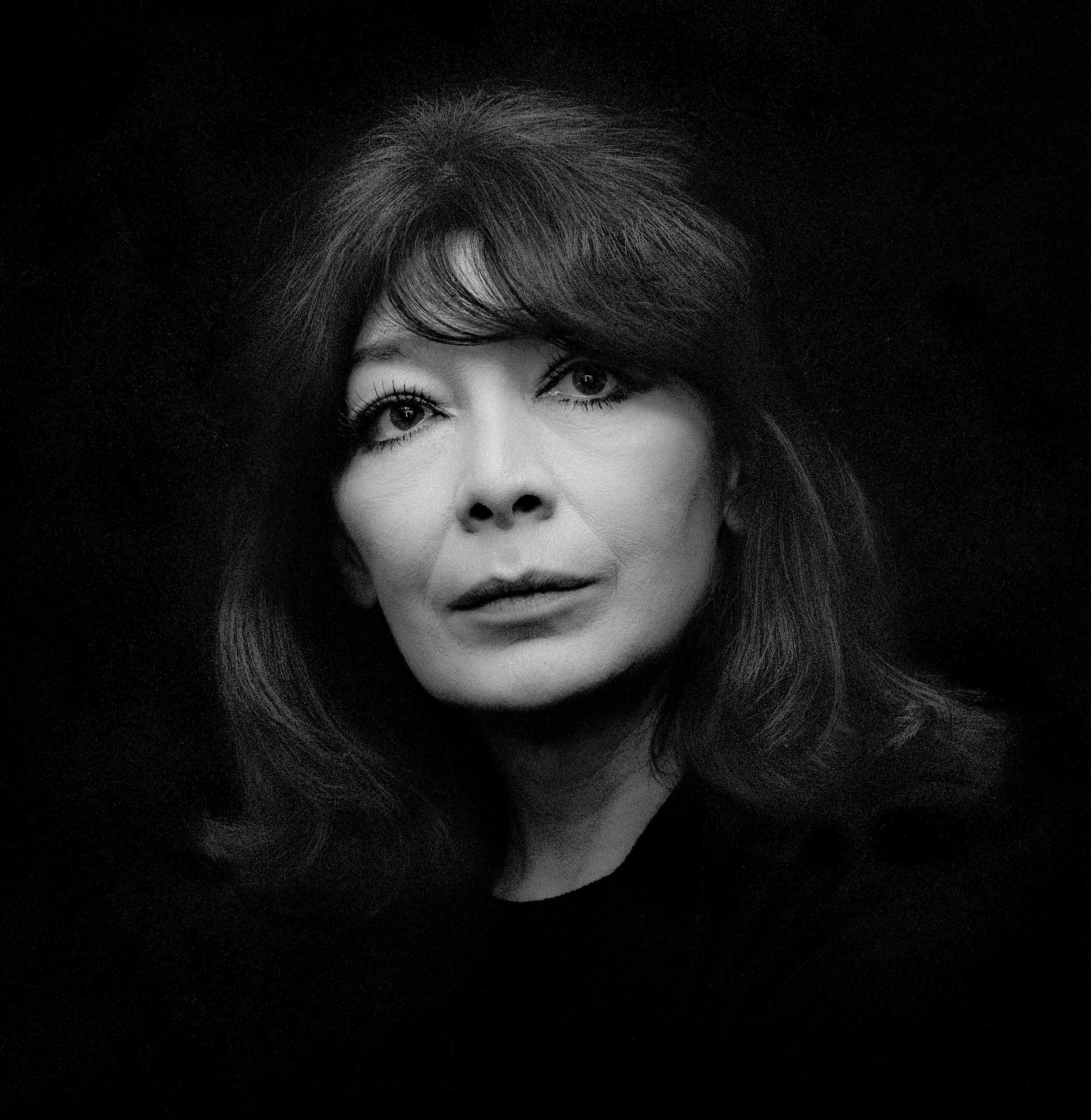 Portrait en noir et blanc juliette GRECO
