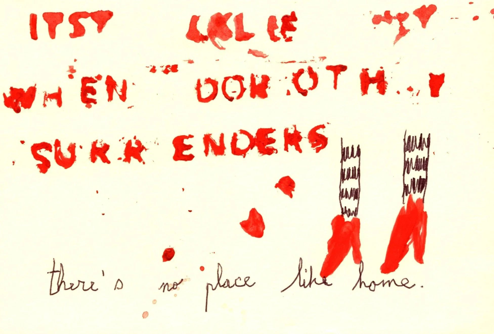 its like, 2026, acrylic and pen on paper, 4.5x6.5 inches