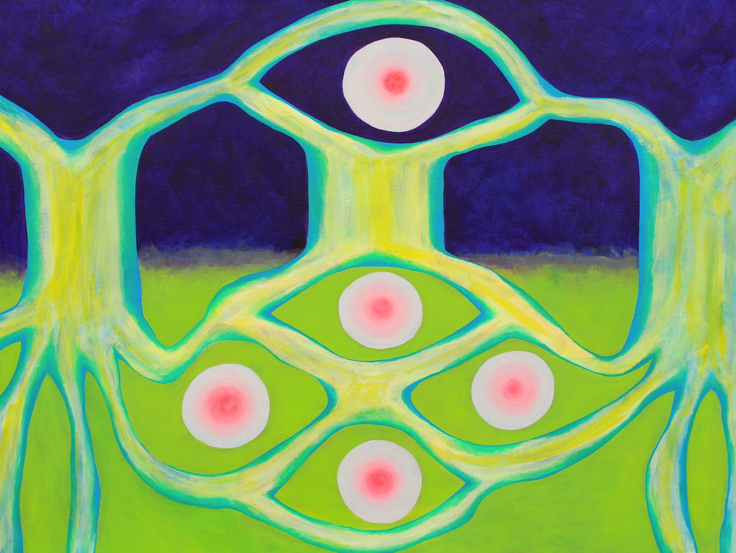 GO2C, 2026, acrylic on canvas, 30x40 inches