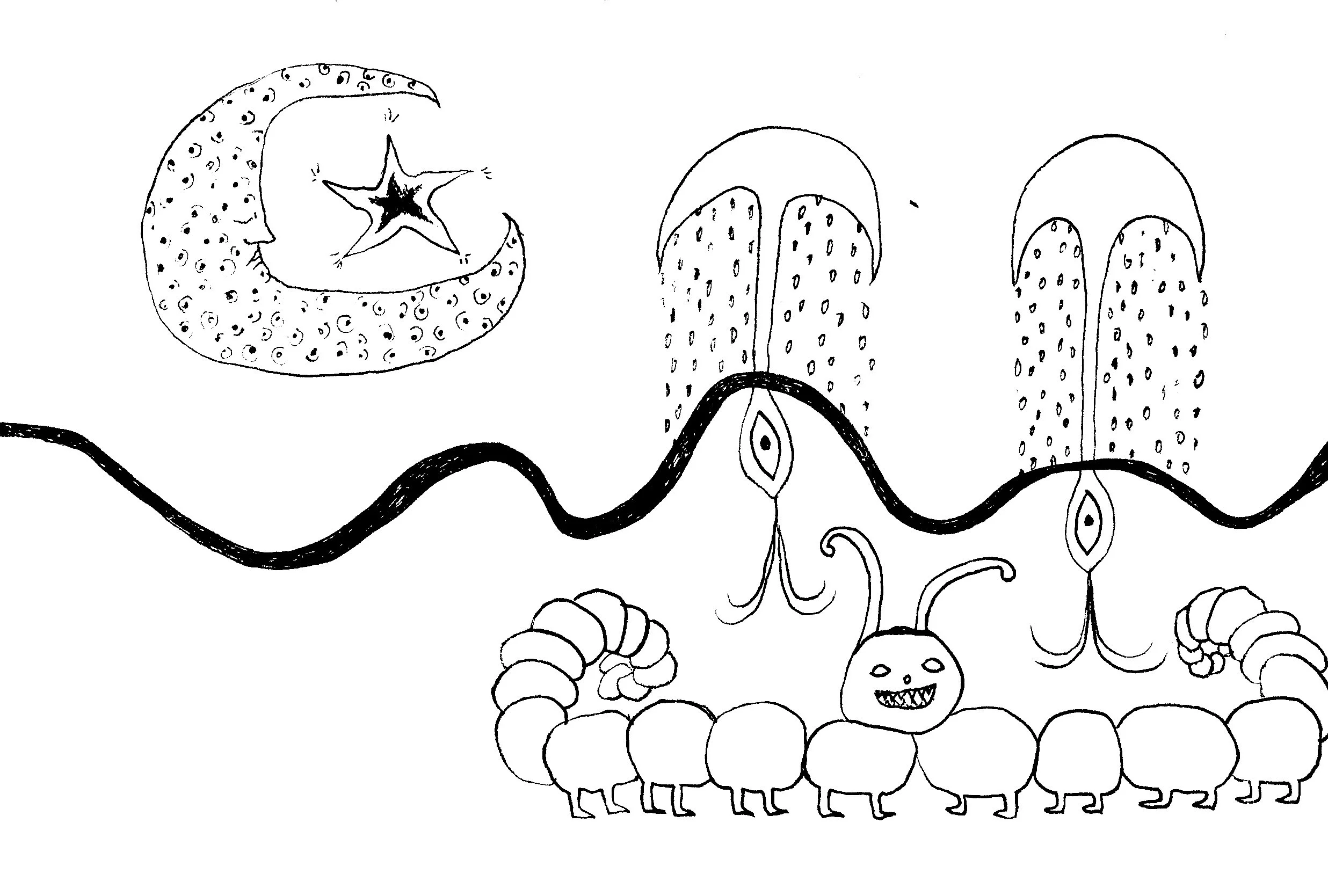 untitled (sketchbook page), 2024, pen on paper