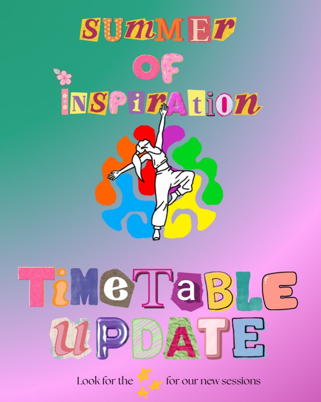 OUR UPDATED SESSION TIMETABLE🌈✨

We&rsquo;ve made a few changes to our sessions over the next two weeks, based on your feedback and popularity! 😁

⭐ Look out for the stars to spot our new and slightly amended sessions!

From Lego Play and Games to 