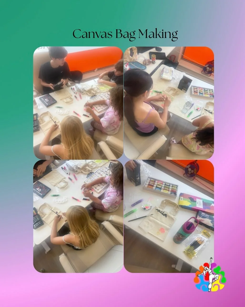 🎨🖌️ Canvas Bag Making!

It was so lovely to see the concentration and creativity from our young people during this session! 😅✨

There was lots of lovely chatter, stencils, different designs and plenty of creativity happening &mdash; but most impor
