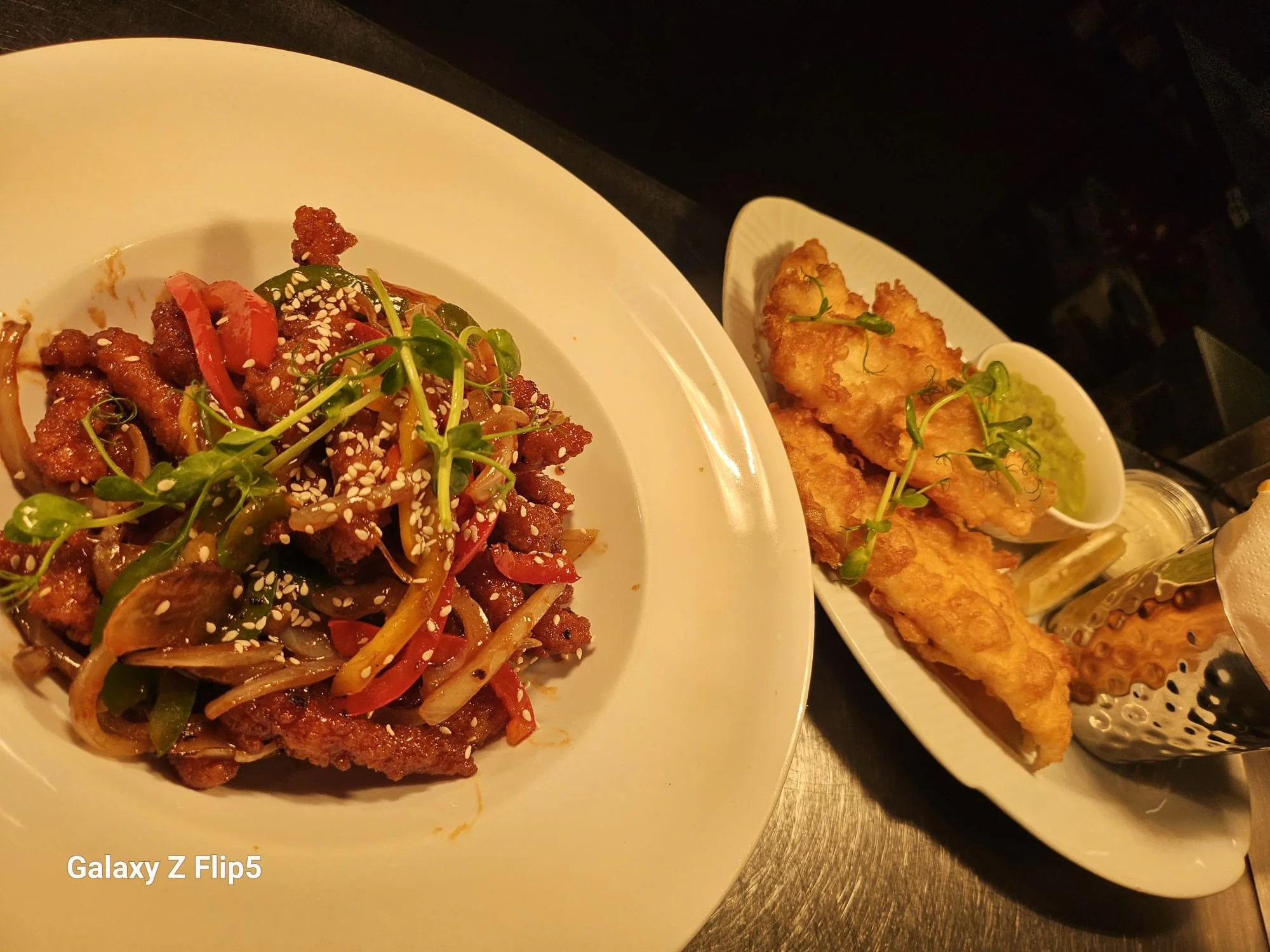 Asian Zing Stir Fry and Battered Haddock