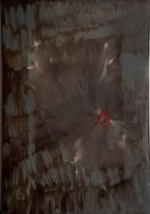 ‘Settling behind the mist’,
Oil on linen