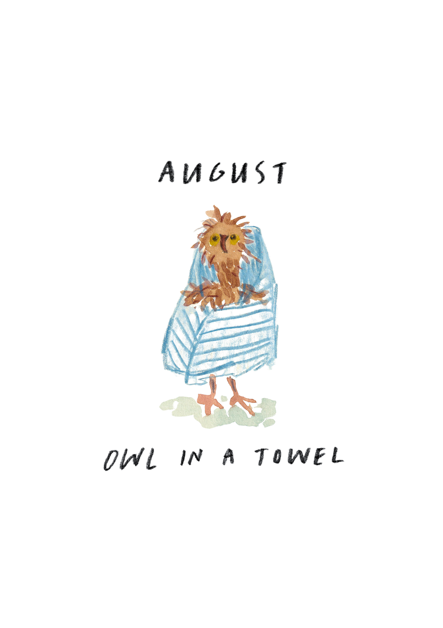 August - Owl in a Towel