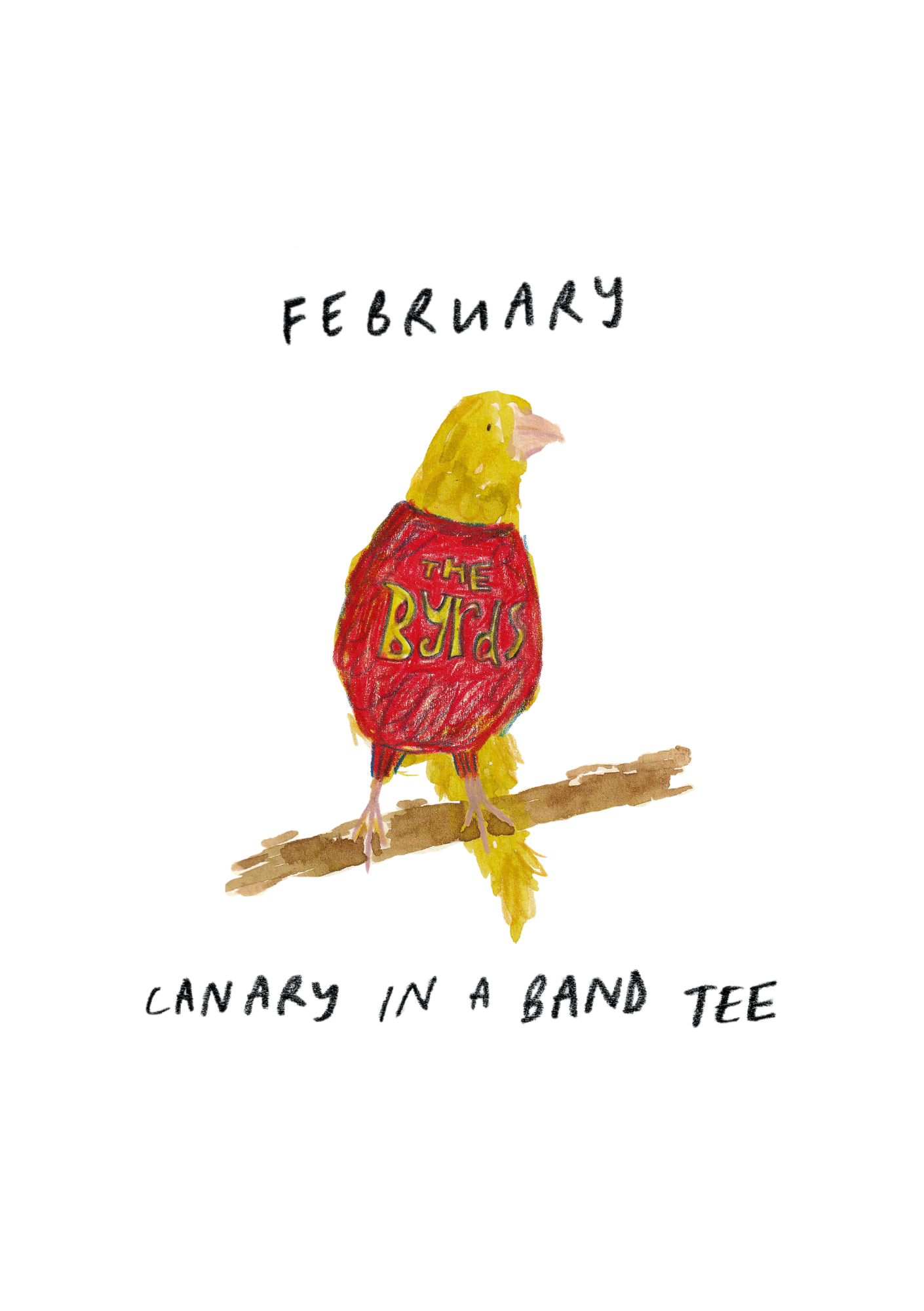 February - Canary in a Band Tee