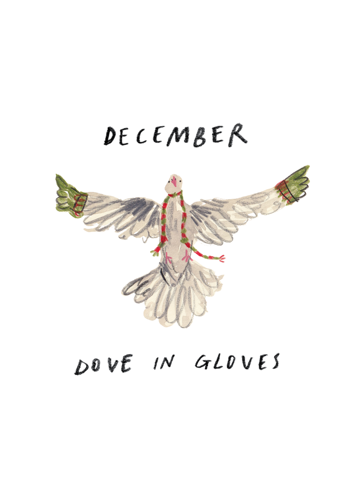 December - Dove in Gloves