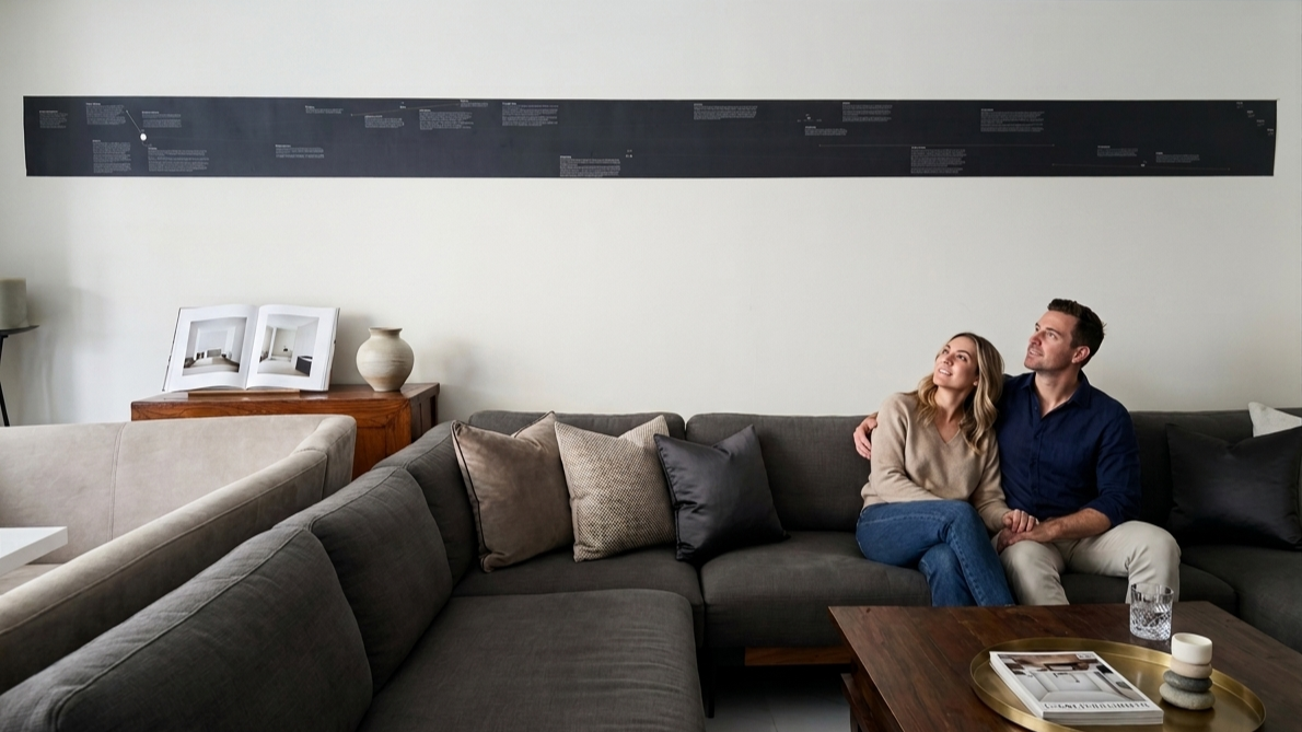 Living room setting for Metaltellus poster