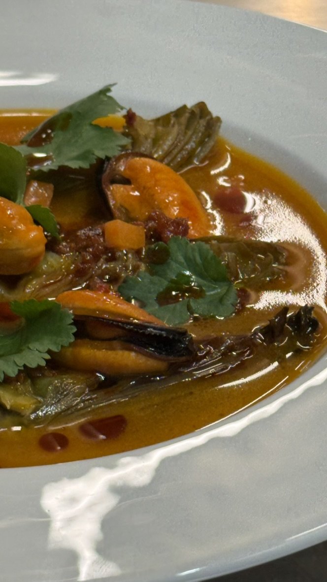mussels - artichoke - sobrassada