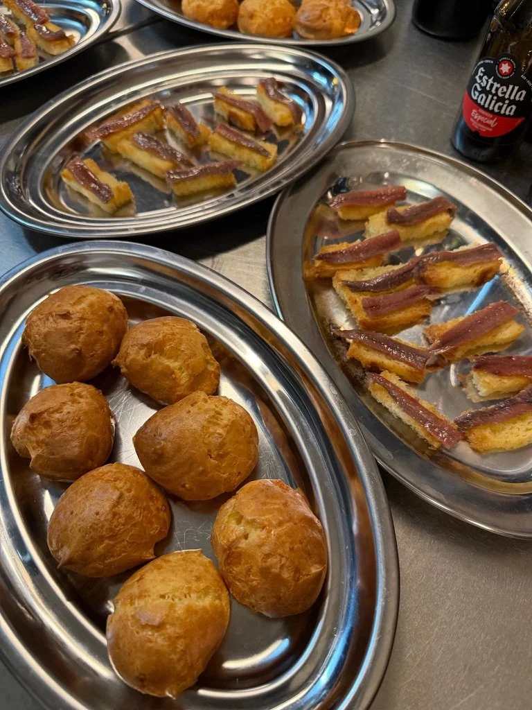 gougères - anchoas & butter