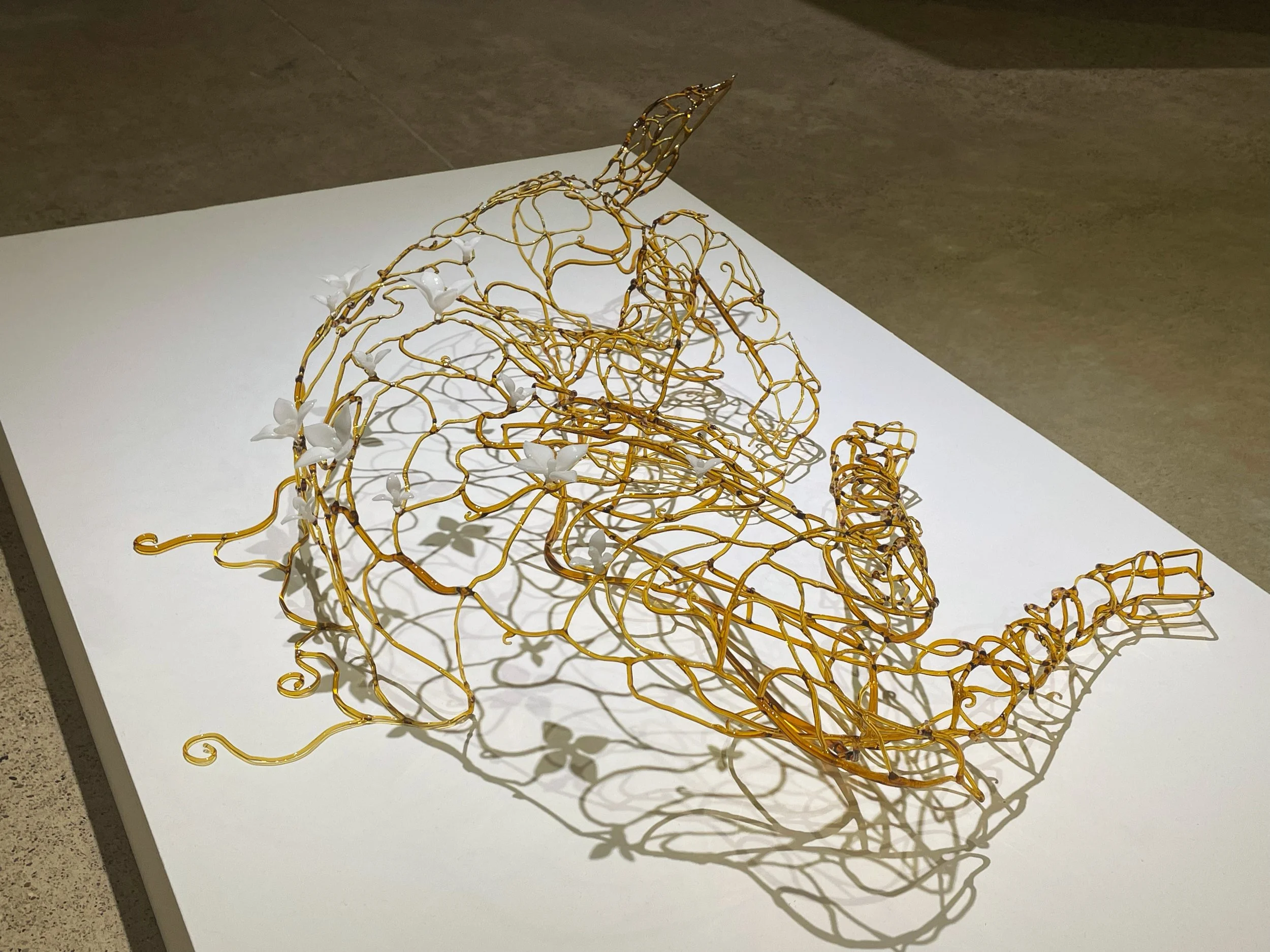 The Fawn that will Always be Loved, Borosilicate Glass, 11" x 32" x 20", 2023