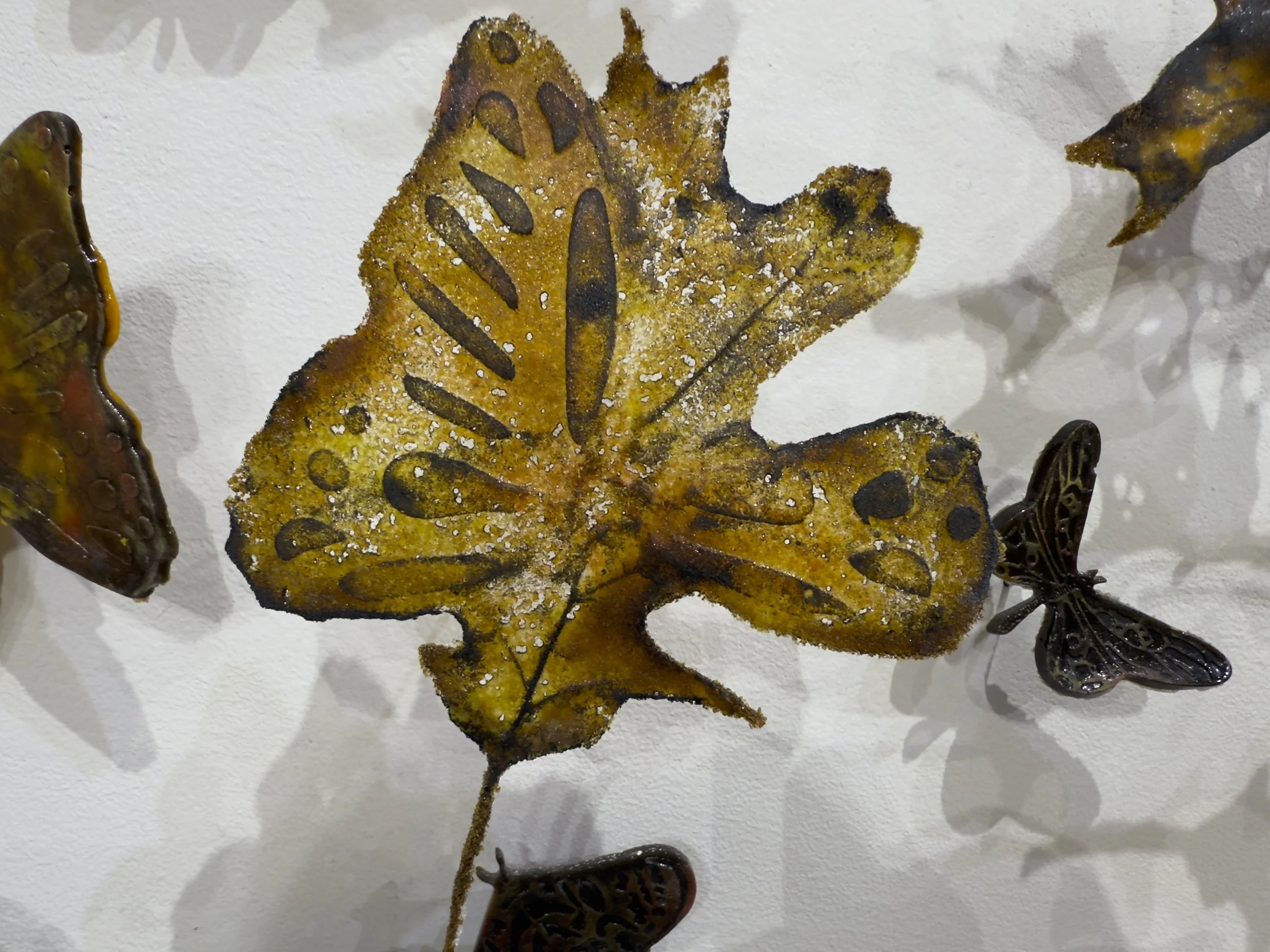 Disappearance, páte de verre glass, metal, 21' x 62" x 6", 2025