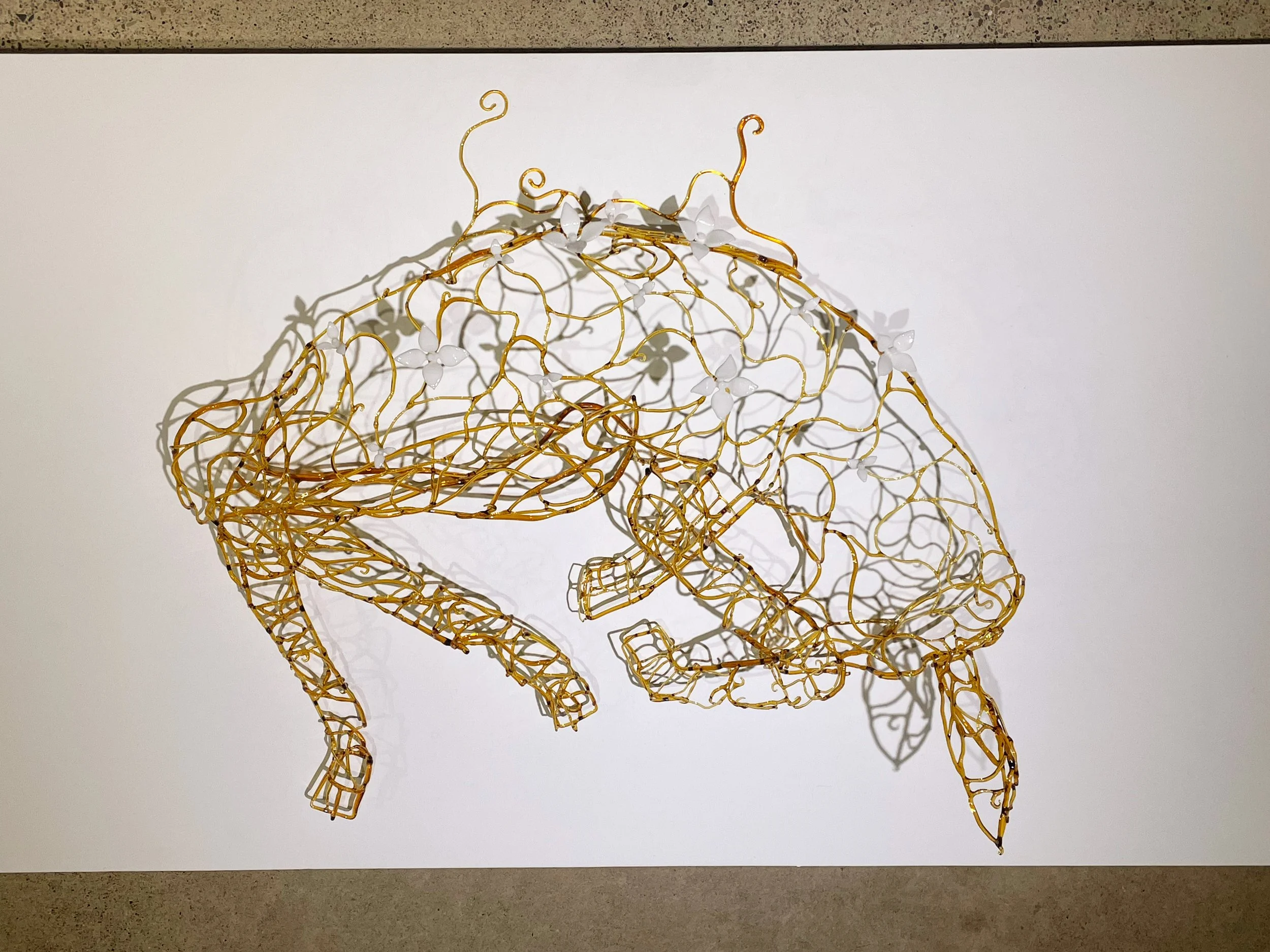 The Fawn that will Always be Loved, Borosilicate Glass, 11" x 32" x 20", 2023