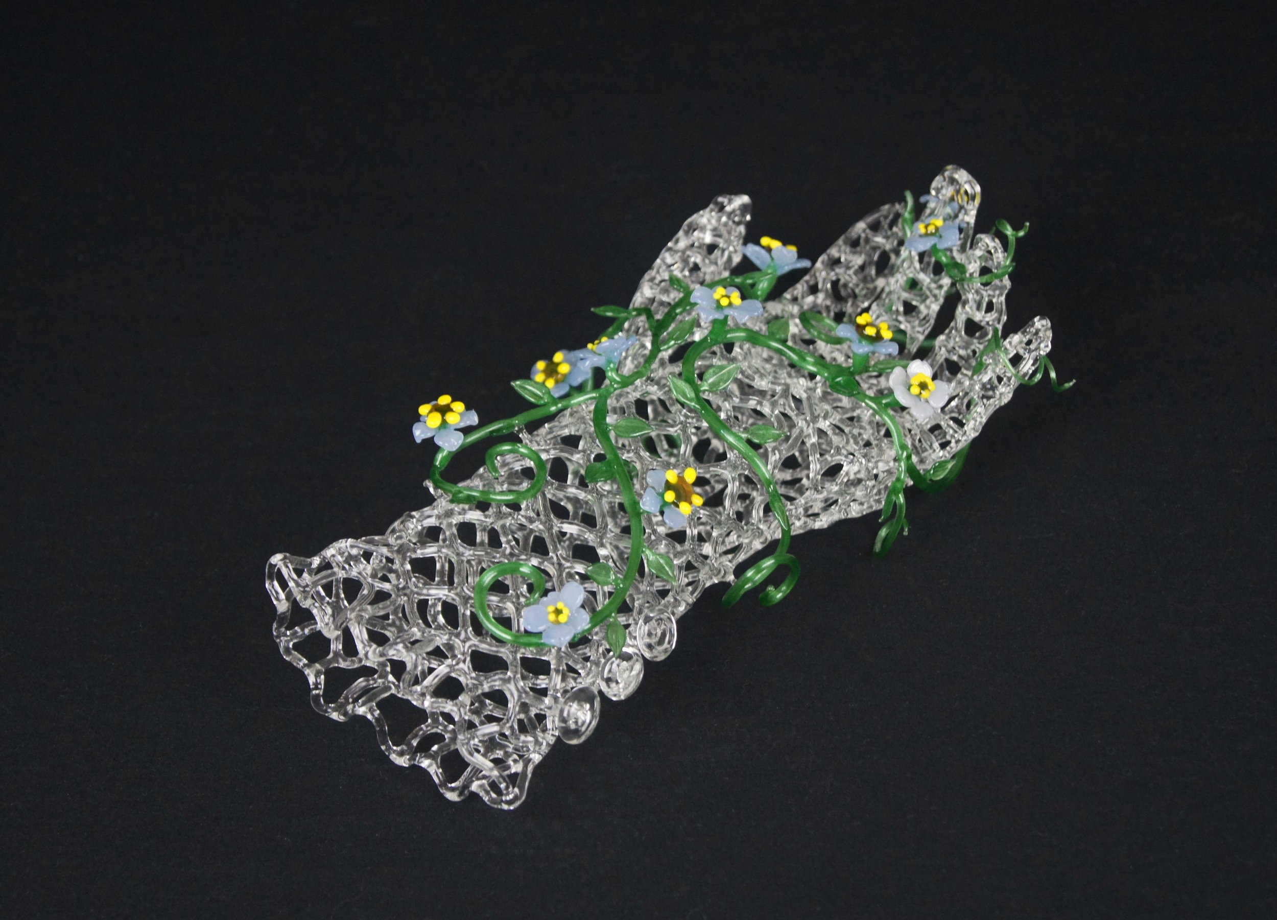 Forget Me Not, borosilicate glass, 5.5" x 13" x 5.5", 2020