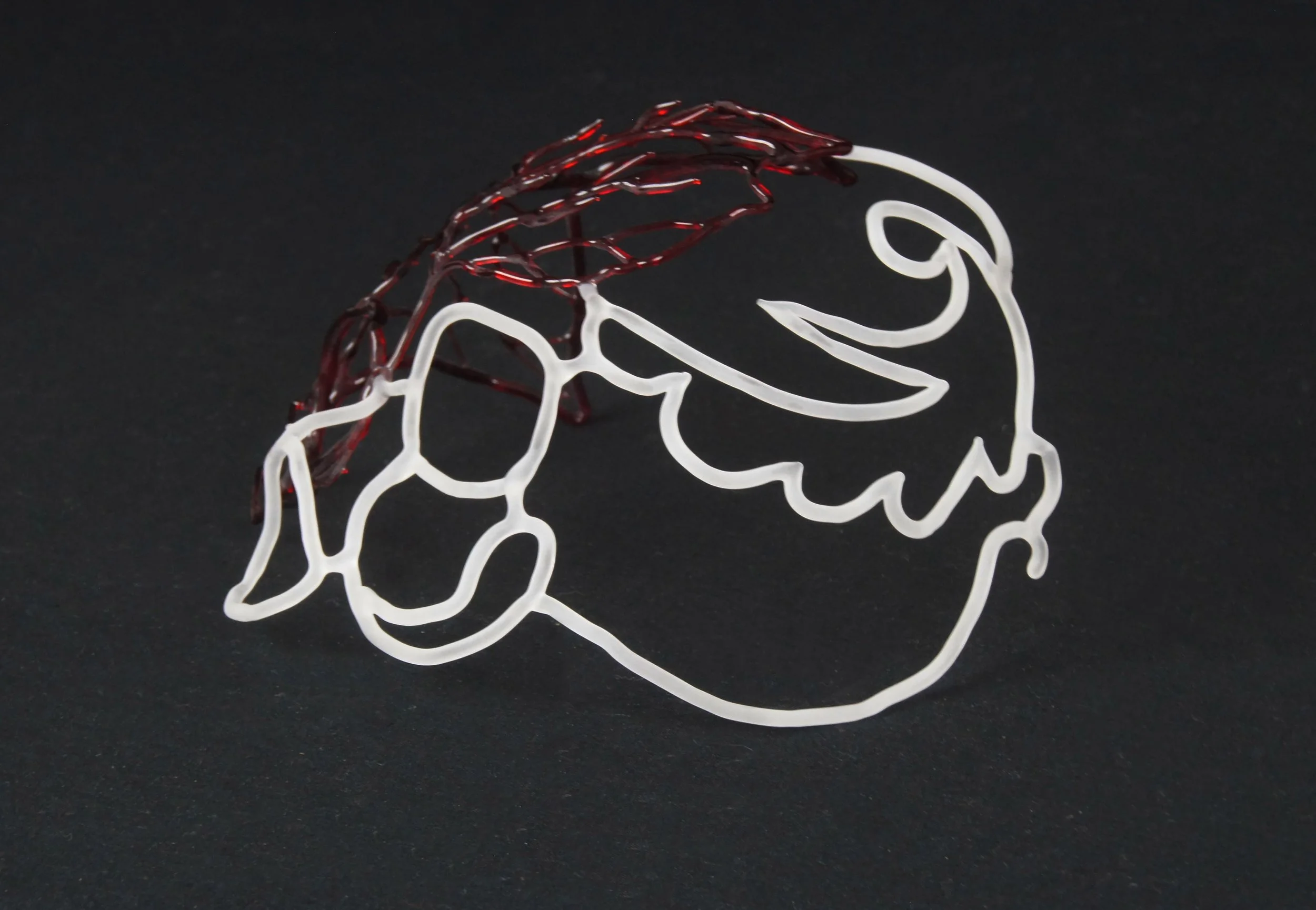 A Mask of a Misery Memoire, borosilicate glass, 11" x 6.5" x 7", 2020