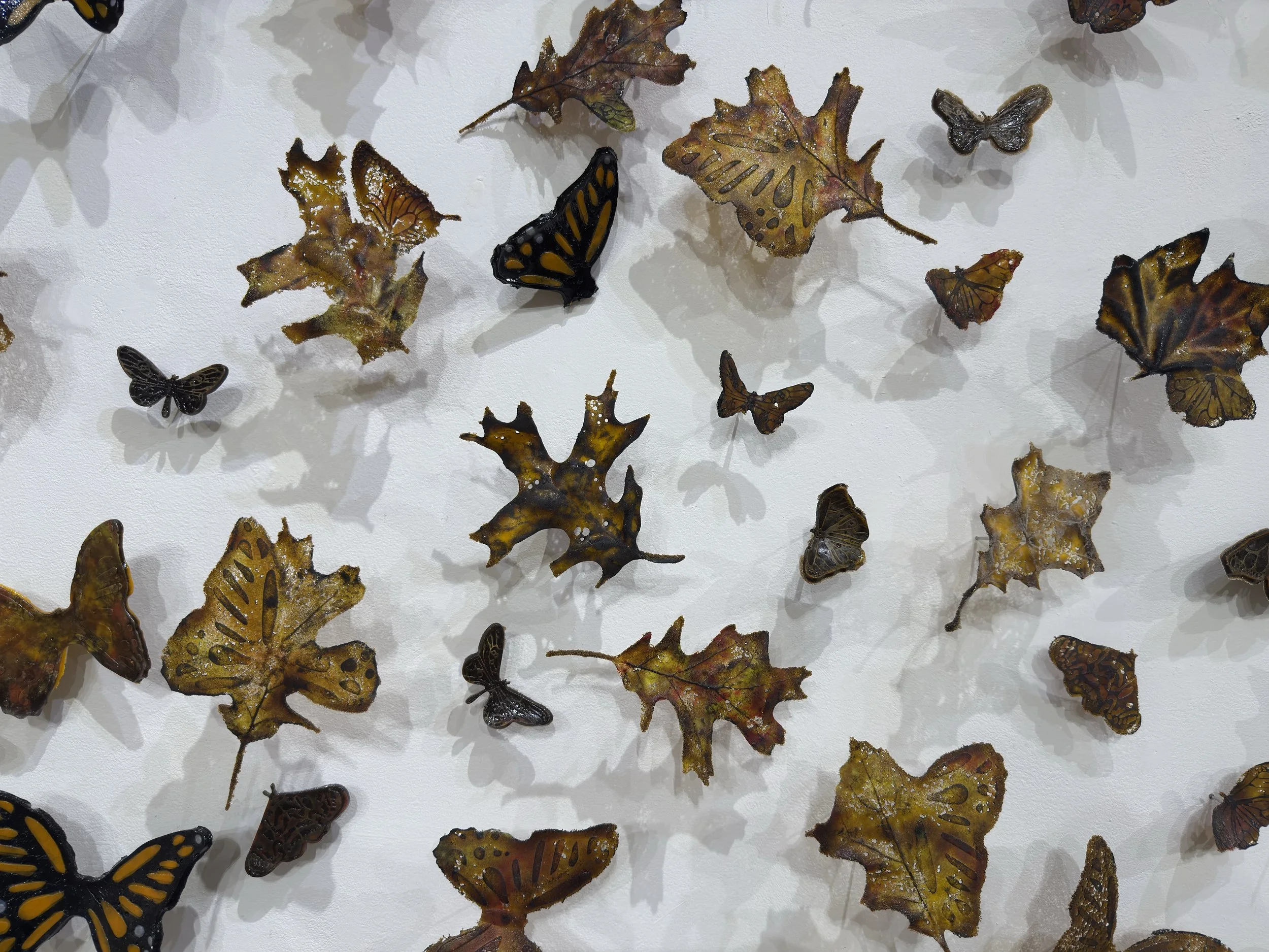 Disappearance, páte de verre glass, metal, 21' x 62" x 6", 2025