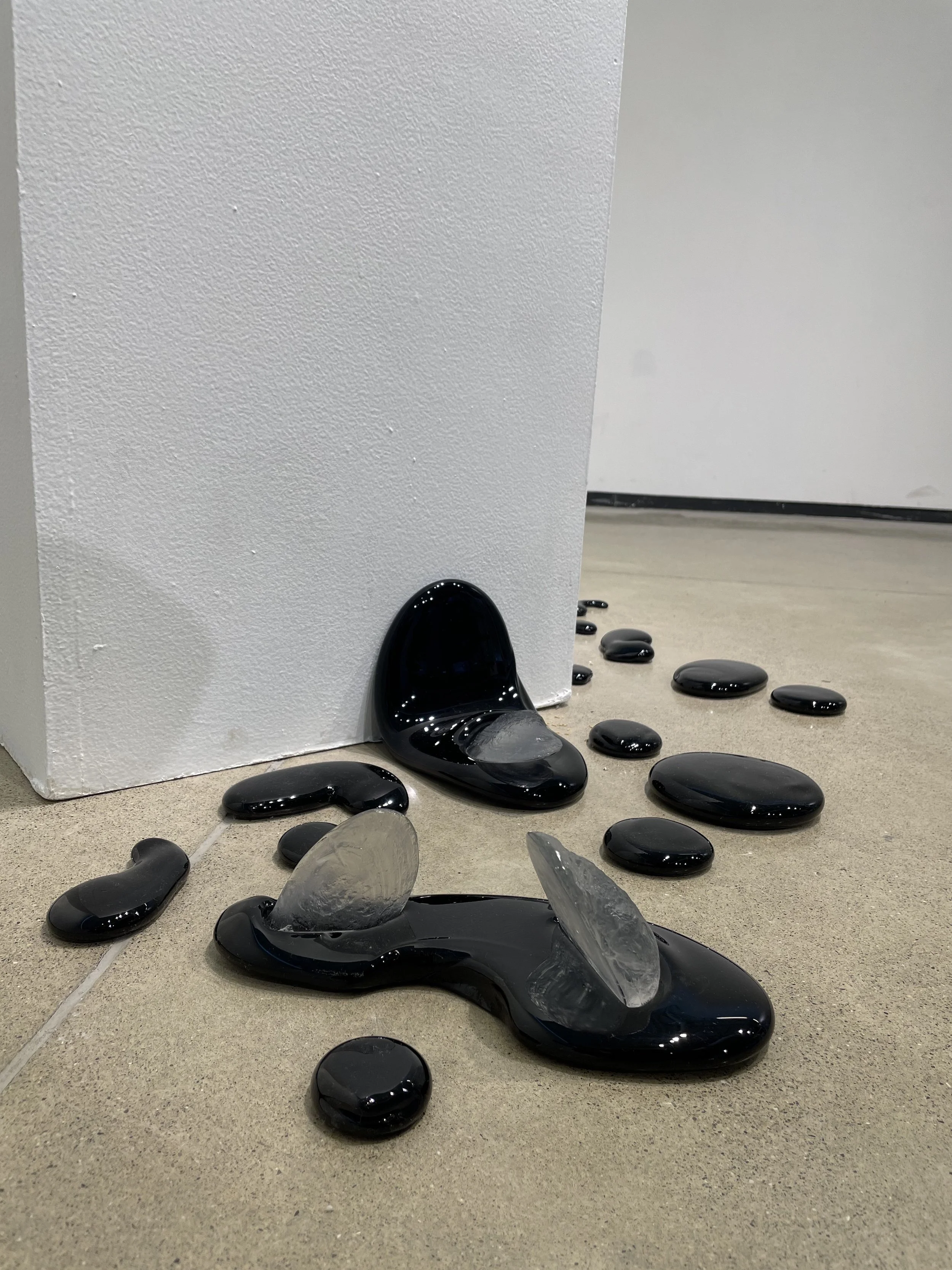 Molluscous Fauna of Indiana, cast glass, furnace glass, 42" x 18" x 18", 2024