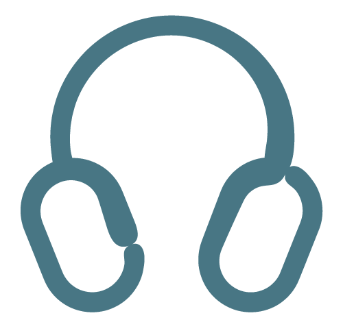 Illustration of a pair of headphones.