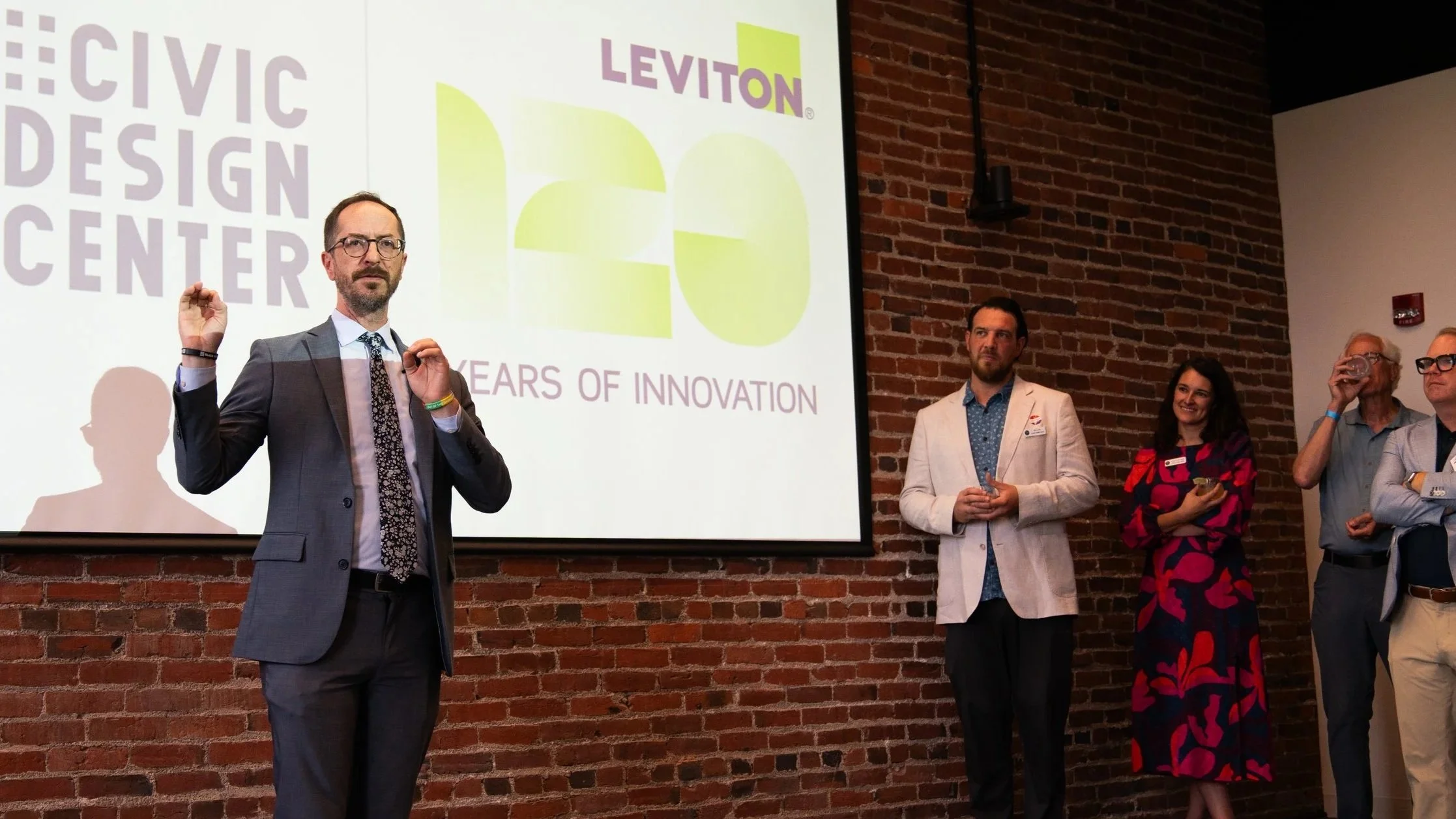 Mayor Freddie O'Connell speaking at the Civic Design Center's 25th anniversary celebration