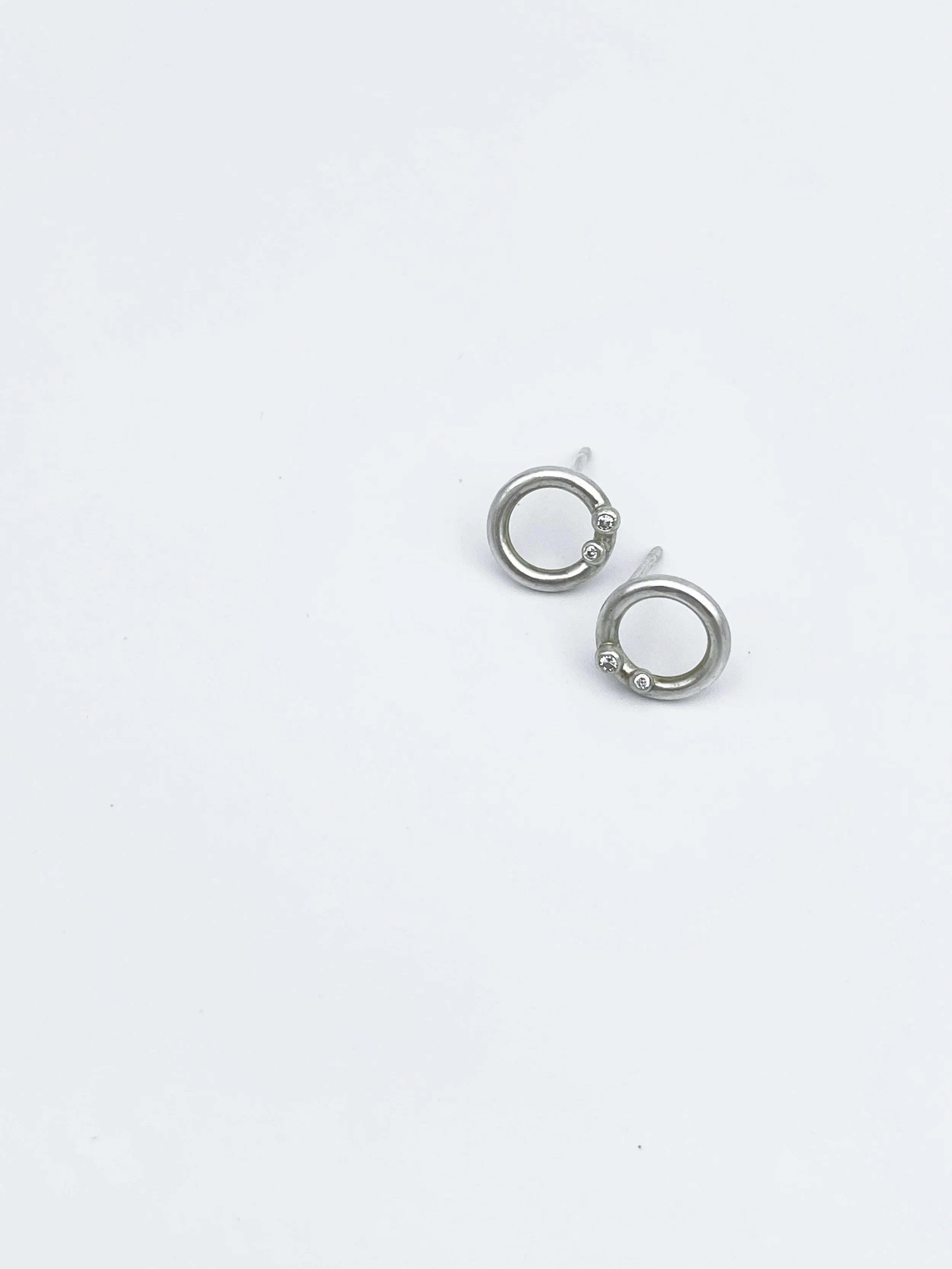 Circle Diamond Earrings