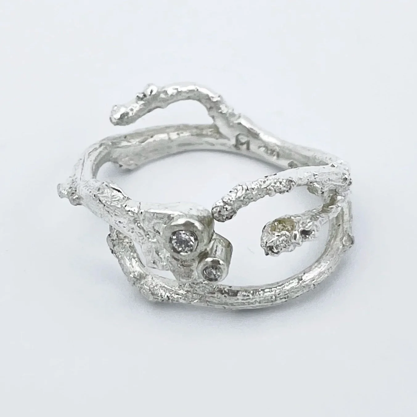 Oak Twig Diamond Ring