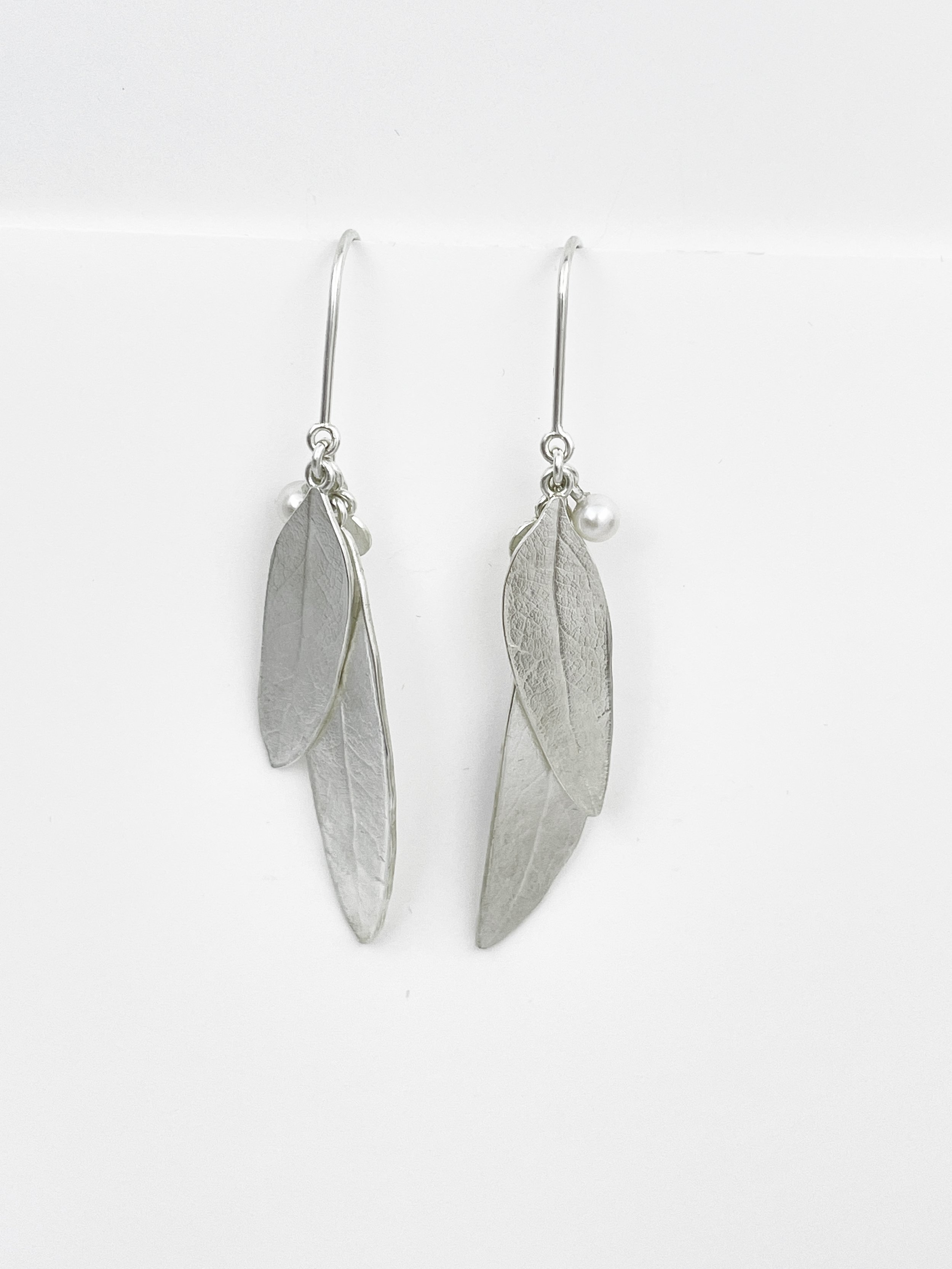 Oak Leaf Pearl Earrings