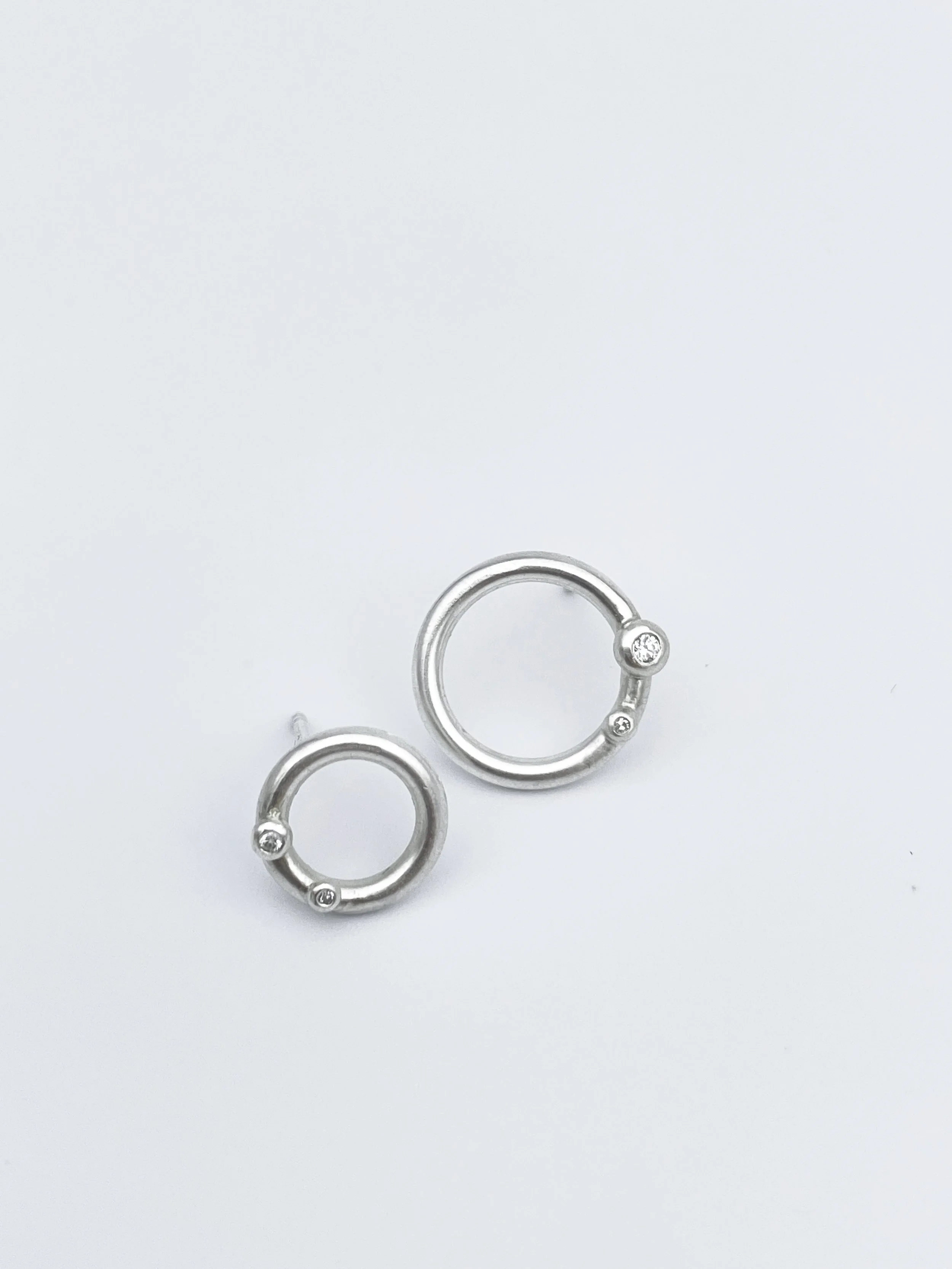 Diamond Circle Earrings