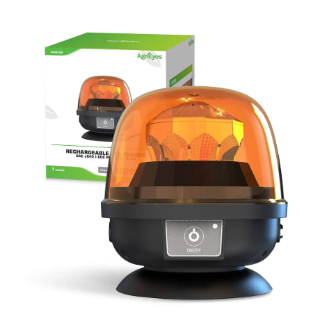 Magnetic Rechargeable Warning Light (5.5" Diax5.5"H)