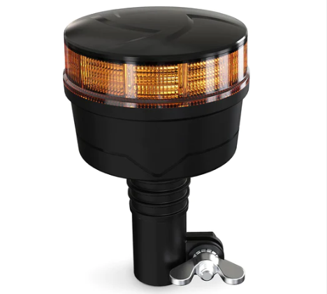 Amber Pole Mount Rotating Beacon Lights (3.62" Diax5.67"H)