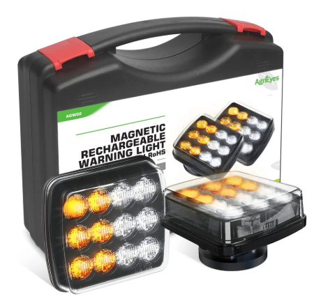 4.04'x4.33' Magnetic Rechargable Warning Light