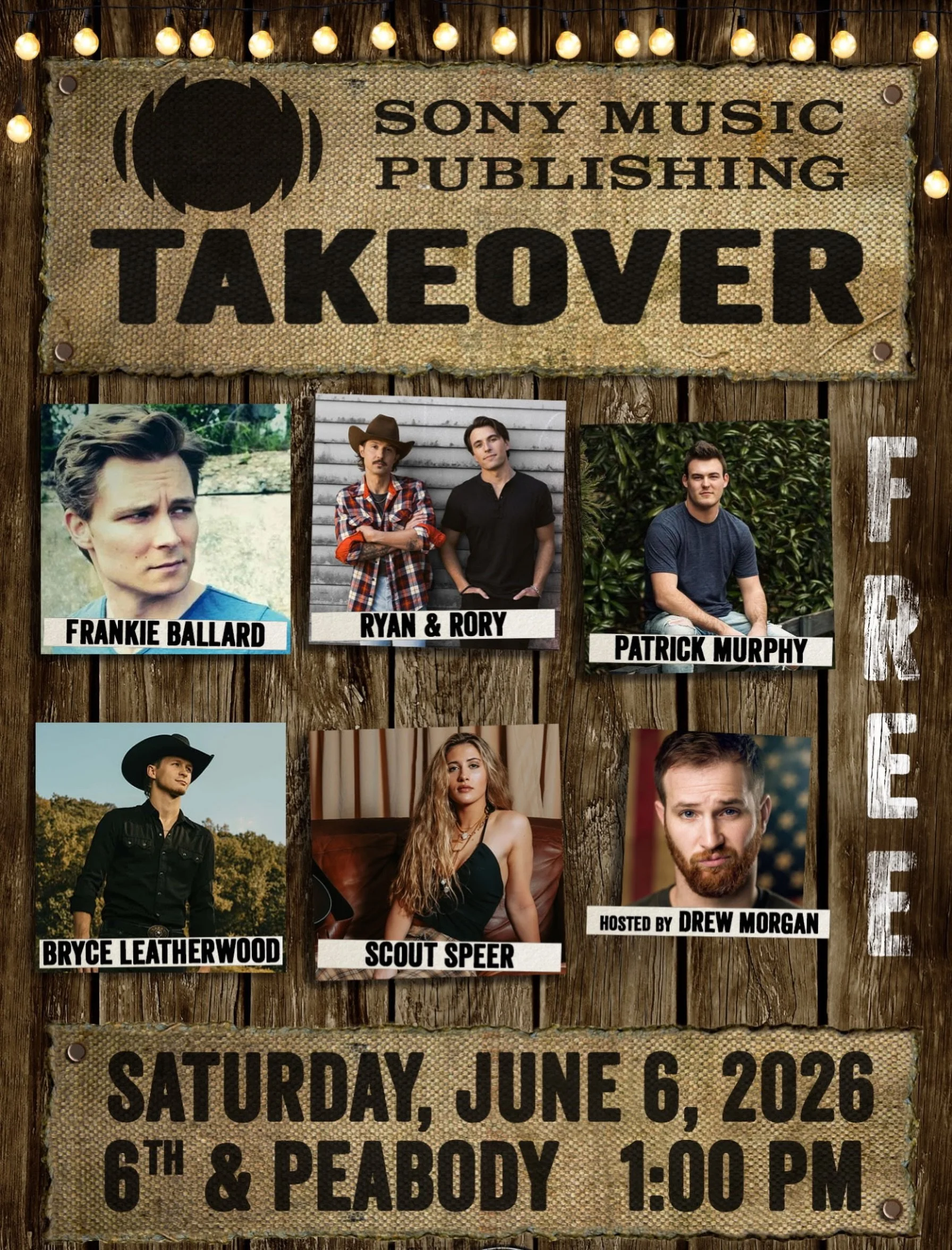 Can&rsquo;t wait to be playing another year at @cma fest! Come check us out at @6thandpeabody on Saturday the 6th! We&rsquo;ll be hitting the stage at 3:45pm! See y&rsquo;all out there!