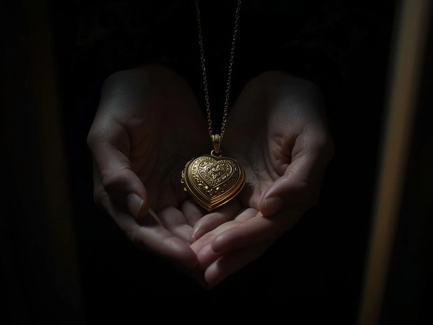 A beautiful golden heart locked is found and held up, representing Grace.
