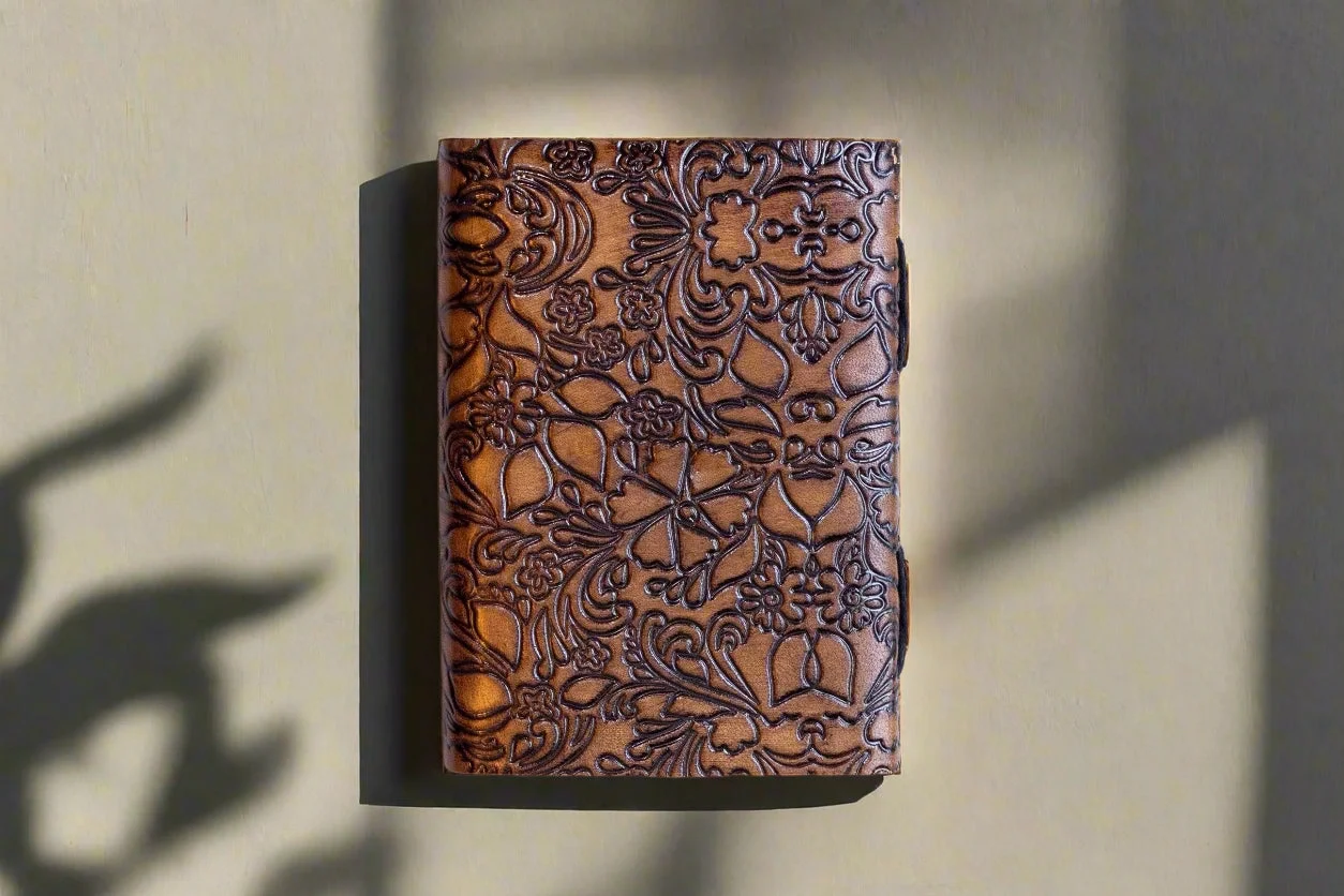 Floral embossed latch journal 5.webp