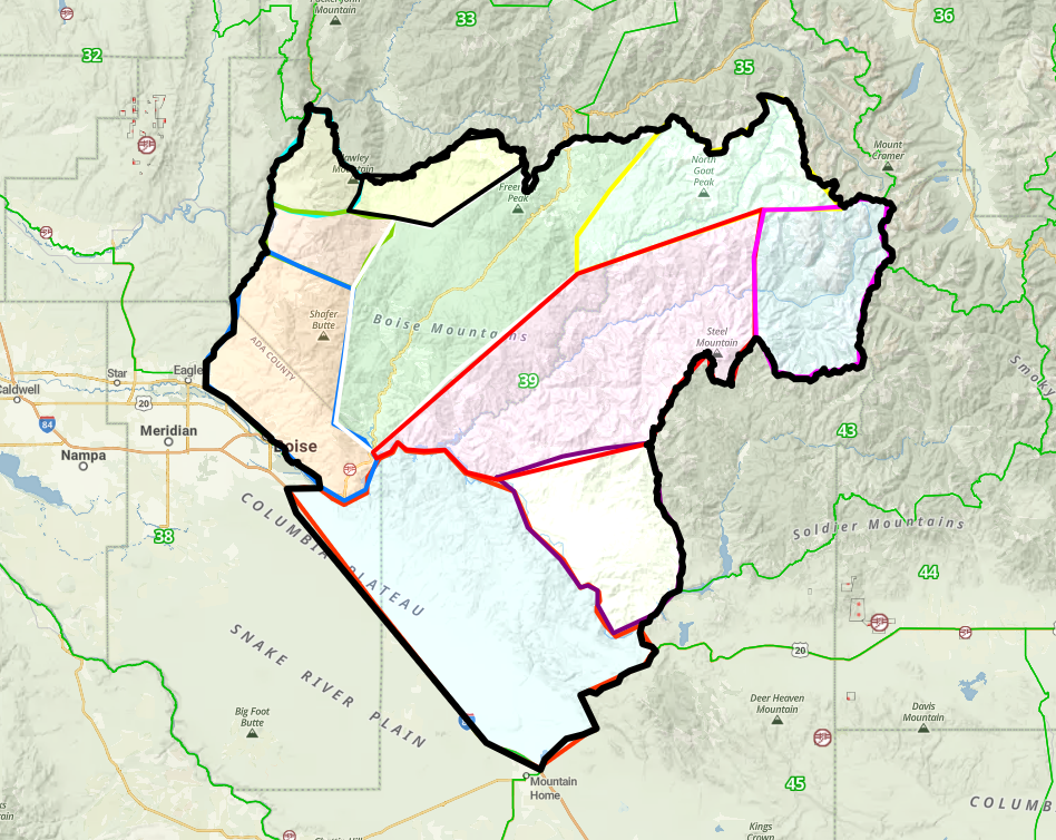 Idaho game management unit 39 areas