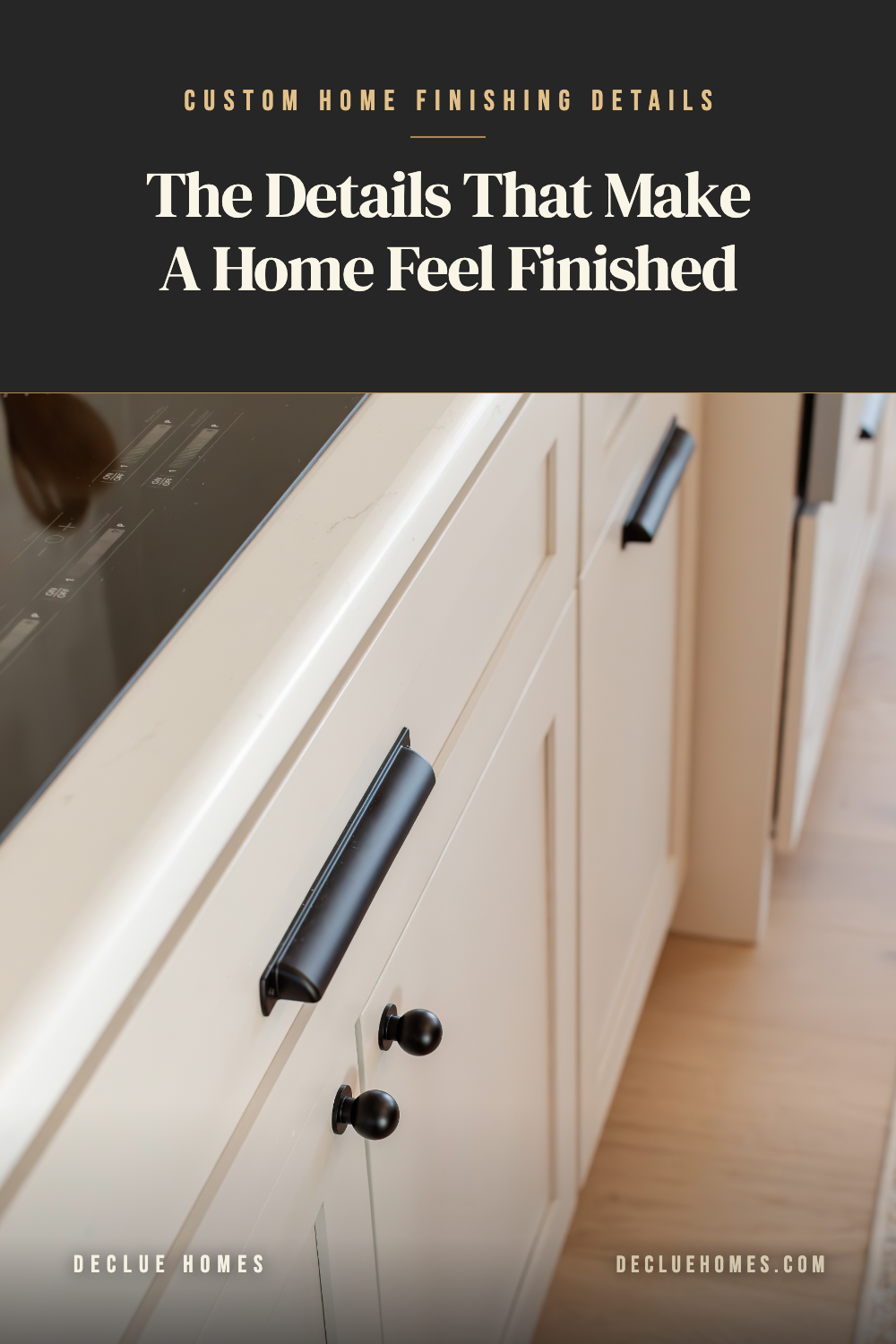Custom home finishing details by DeClue Homes